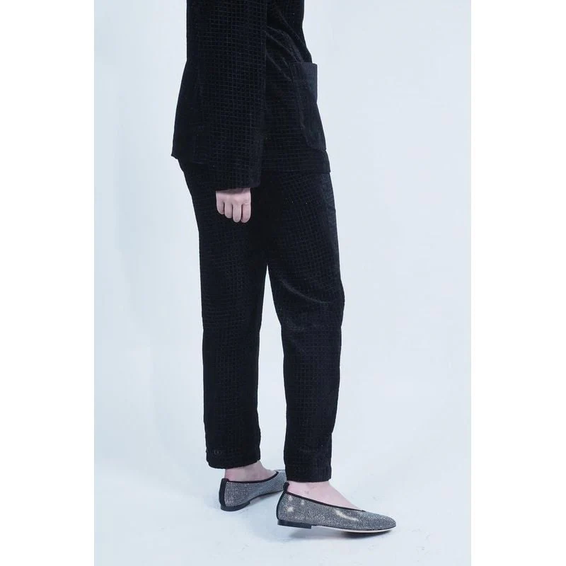 Pantalon Droit Imprimé - Stripe Burnout Noir - Image 3