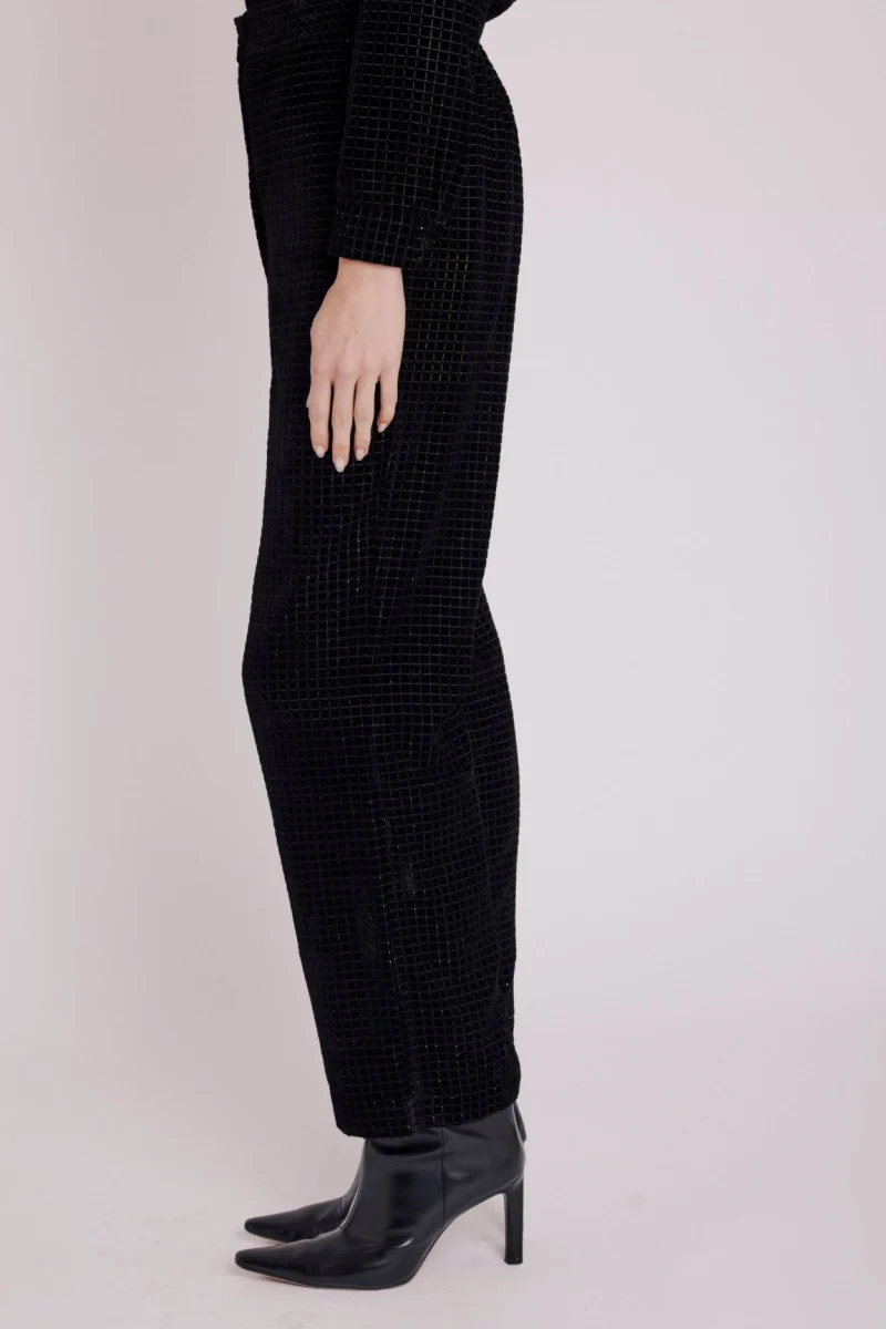 Pantalon Droit Imprimé - Black - Image 3