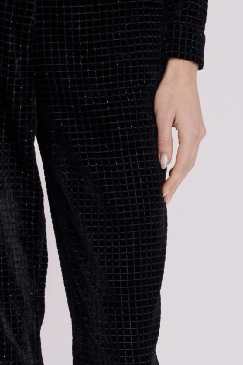 Pantalon Droit Imprimé - Black - Image 5