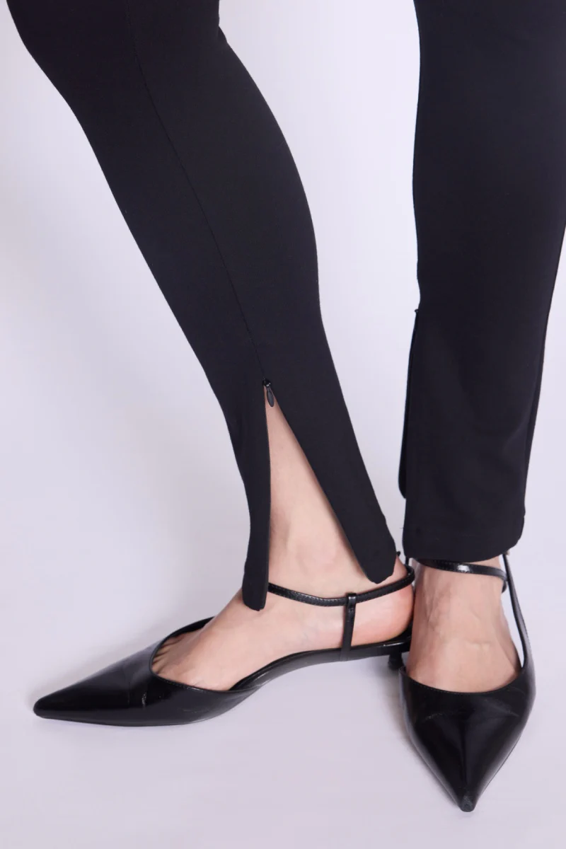 Legging Avec Zip Bas Jambe - Black - Image 5