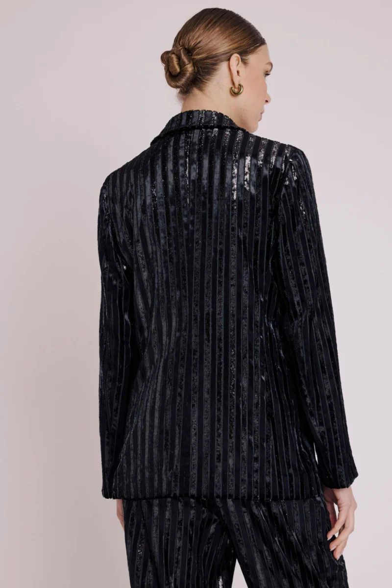 Veste Droite Poche - Stripeburnoutblack - Image 2