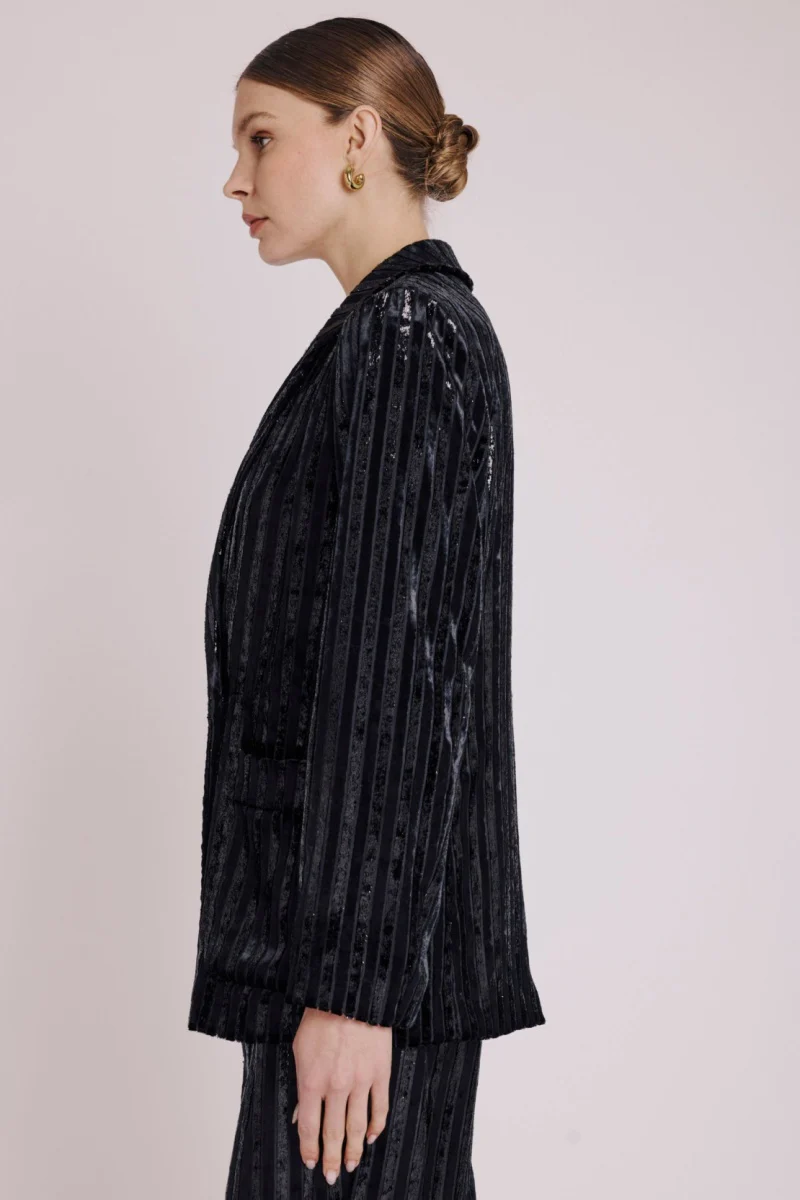 Veste Droite Poche - Stripeburnoutblack - Image 3