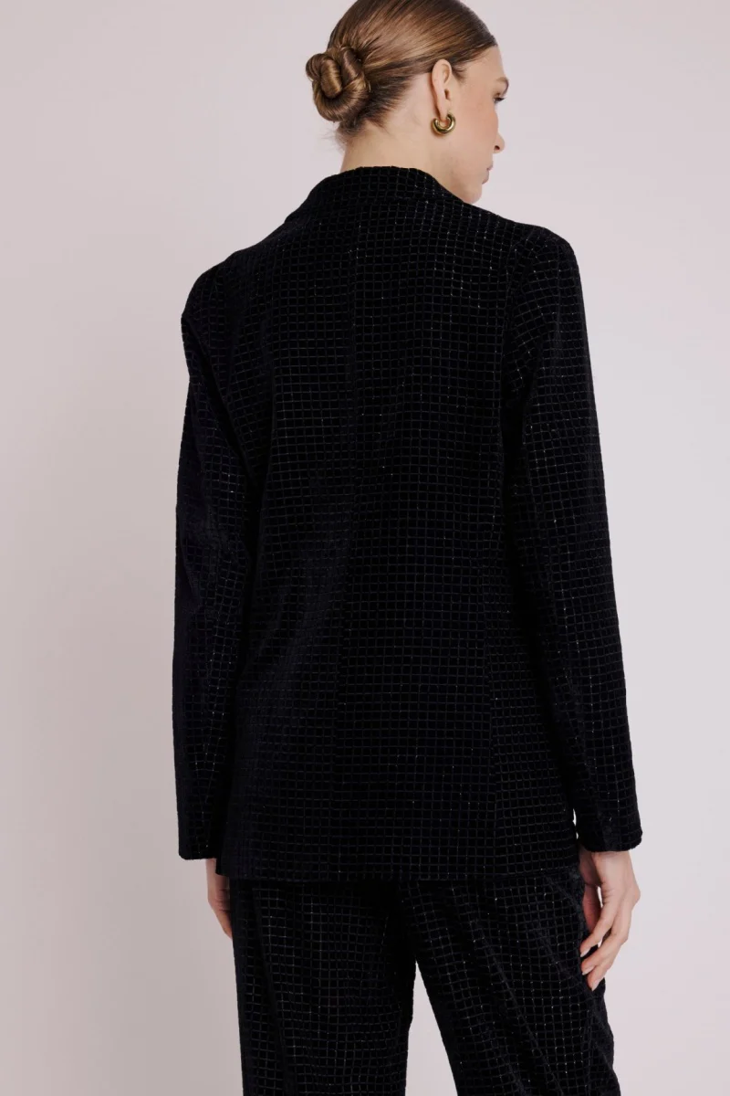 Blazer Simpriméle Droit Poche - Squareburnoutblack - Image 2