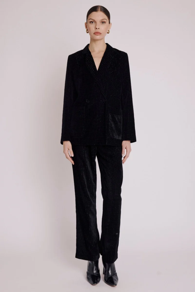 Blazer Simpriméle Droit Poche - Squareburnoutblack - Image 4