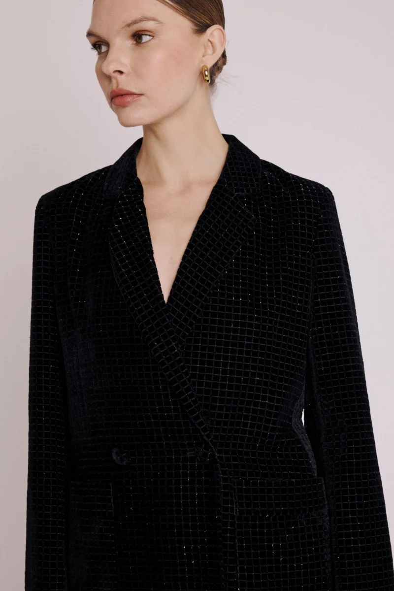 Blazer Simpriméle Droit Poche - Squareburnoutblack - Image 5