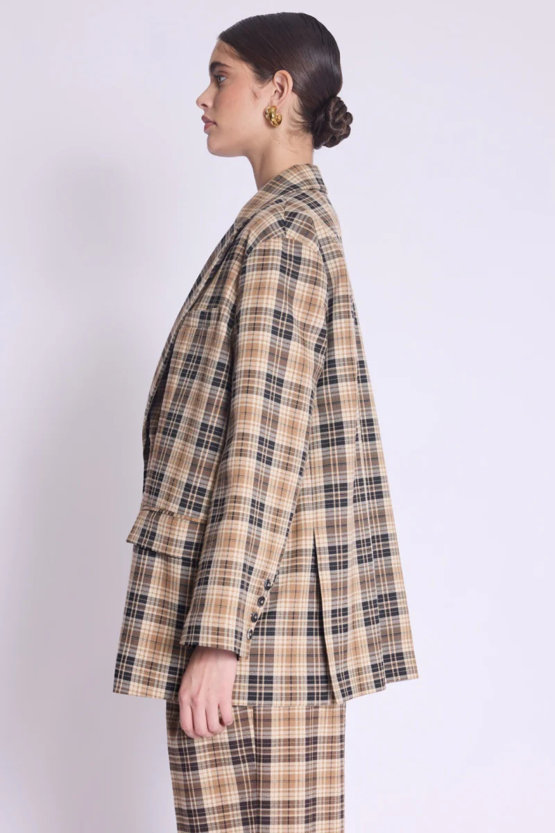 Blazer Simpriméle Oversized - Check Lurex Print - Image 3