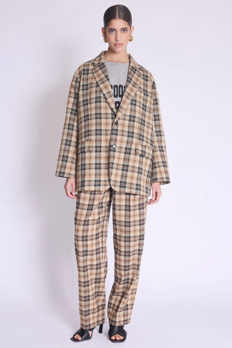 Blazer Simpriméle Oversized - Check Lurex Print - Image 4