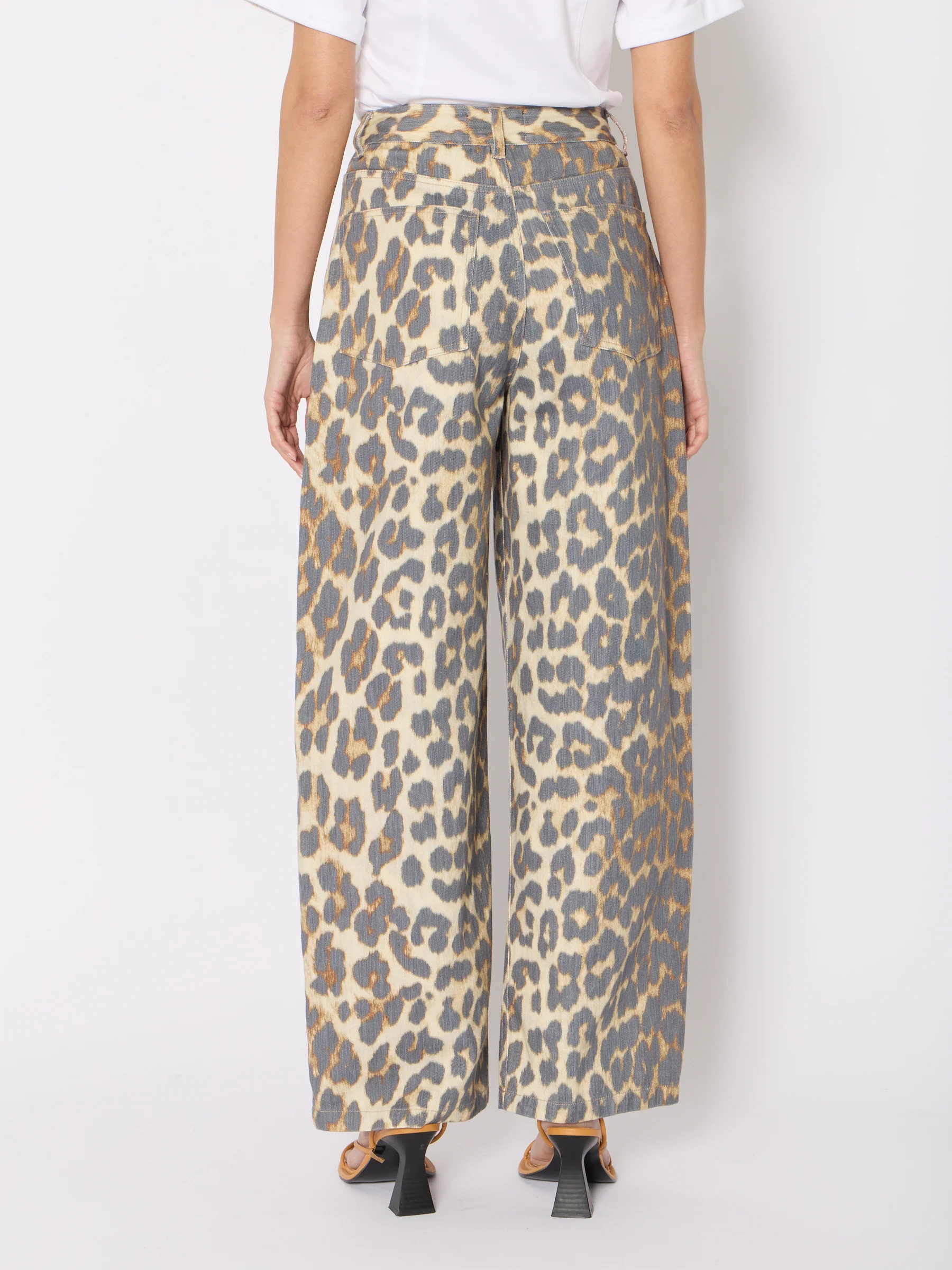 Jean Wide Leg Imprime - Leopard - Image 7
