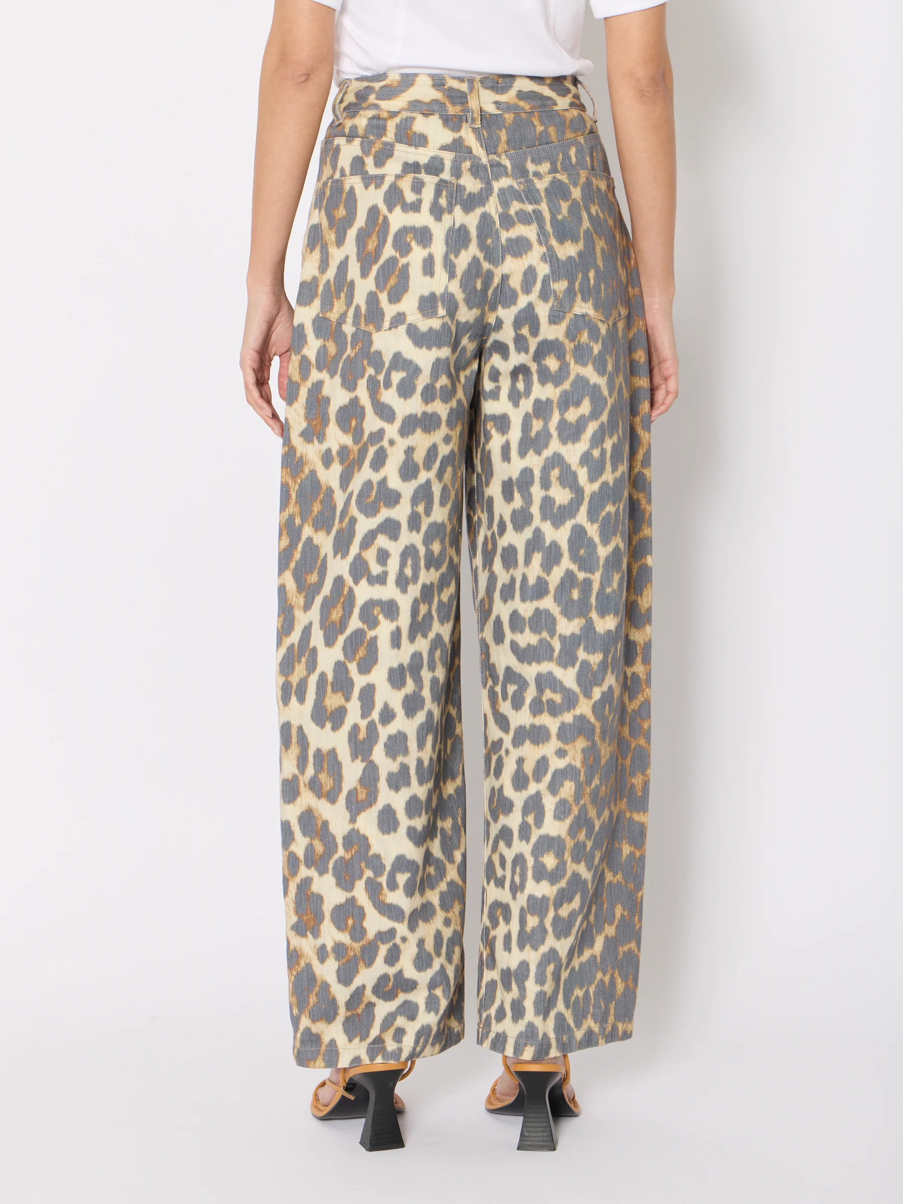 Jean Wide Leg Imprime - Leopard - Image 8