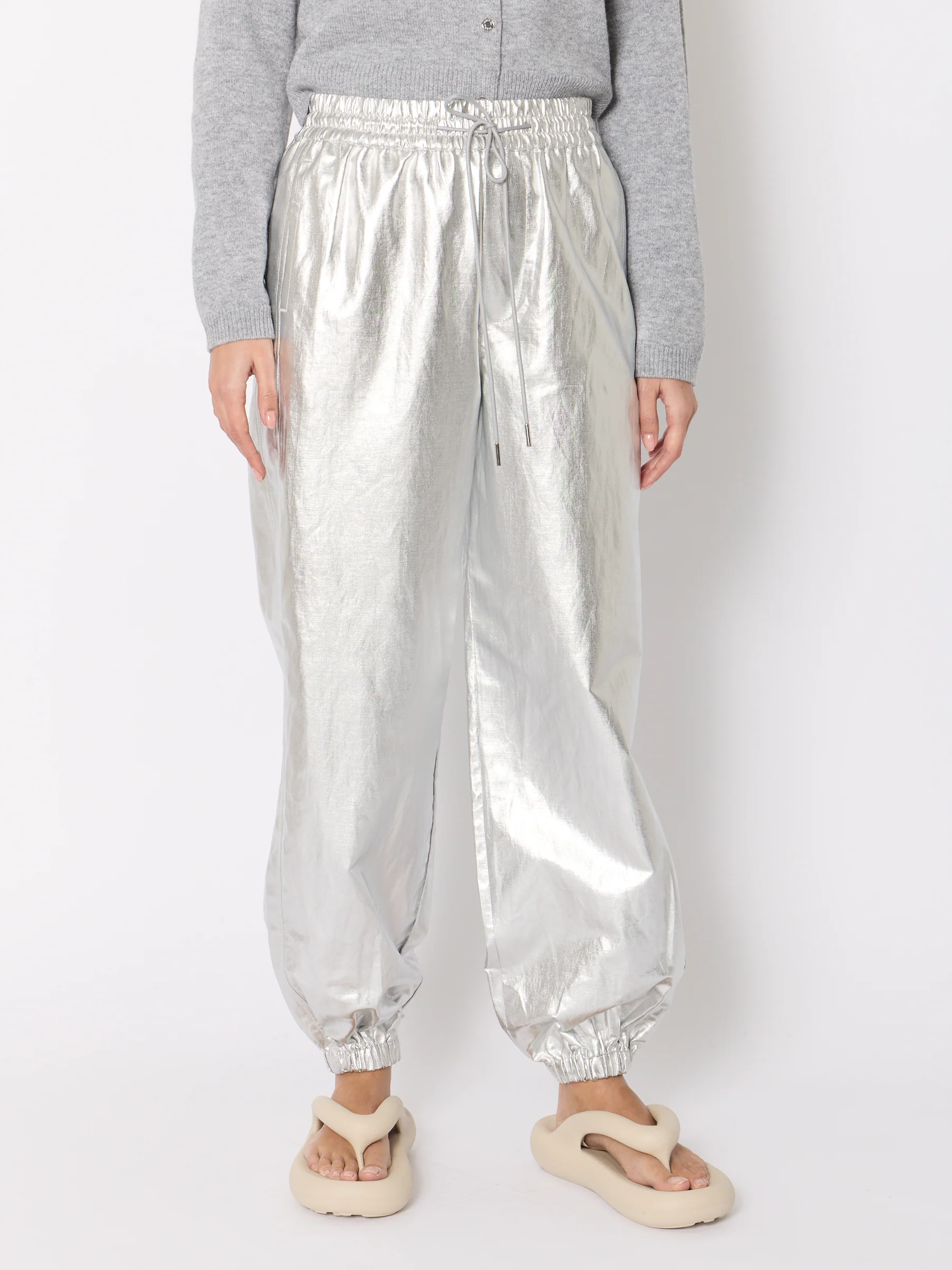 Pantalon Casual Metallise - Silver - Image 2