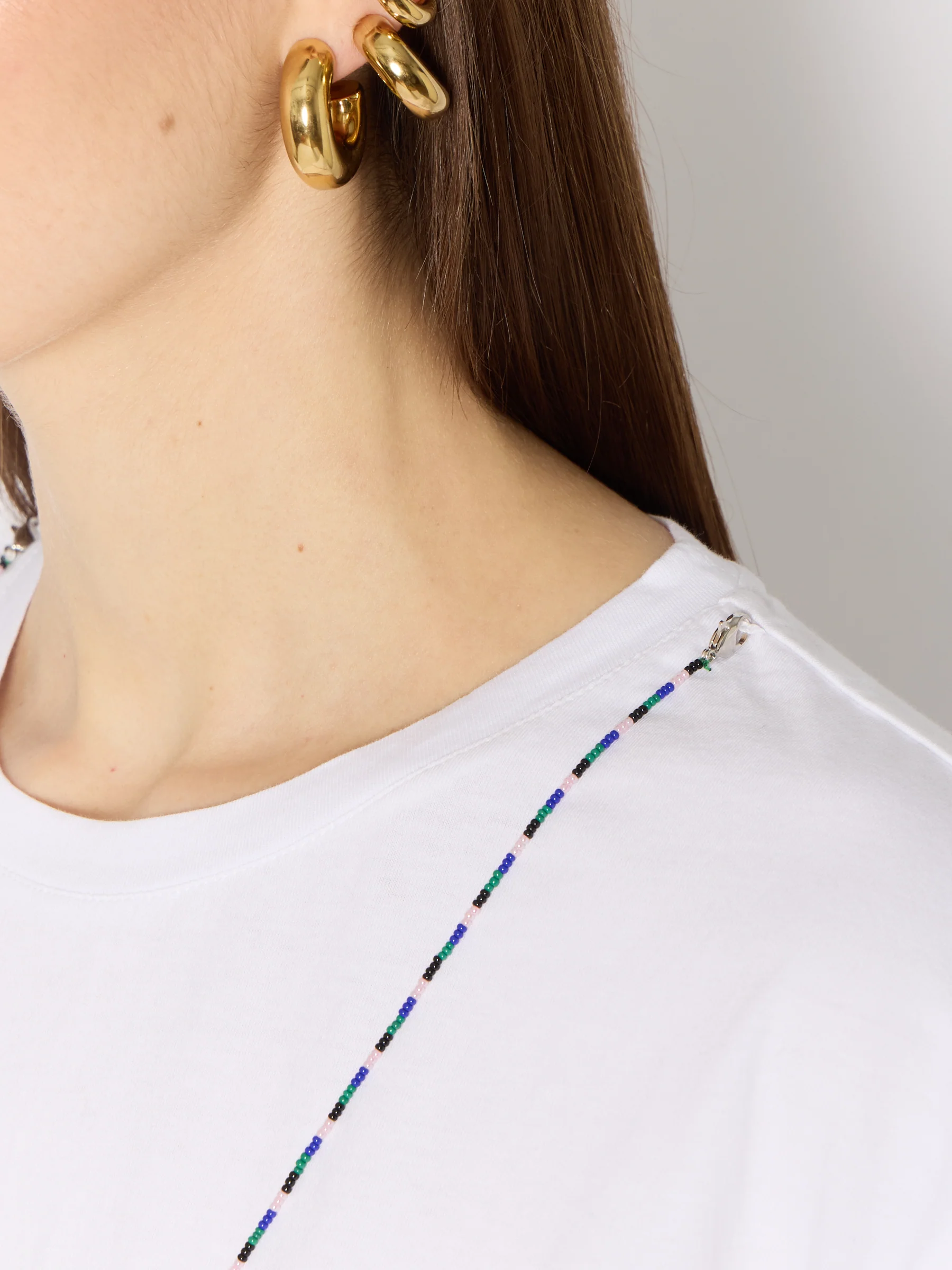 Tshirt Avec Collier Perles - White - Image 3