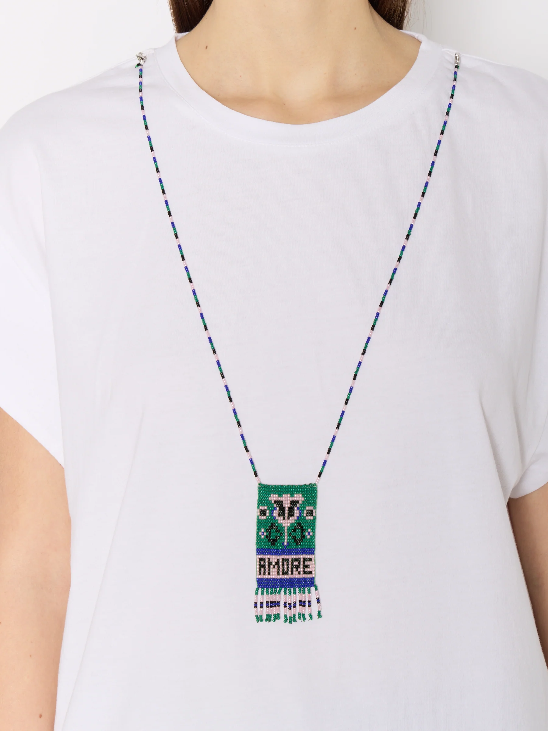 Tshirt Avec Collier Perles - White - Image 6