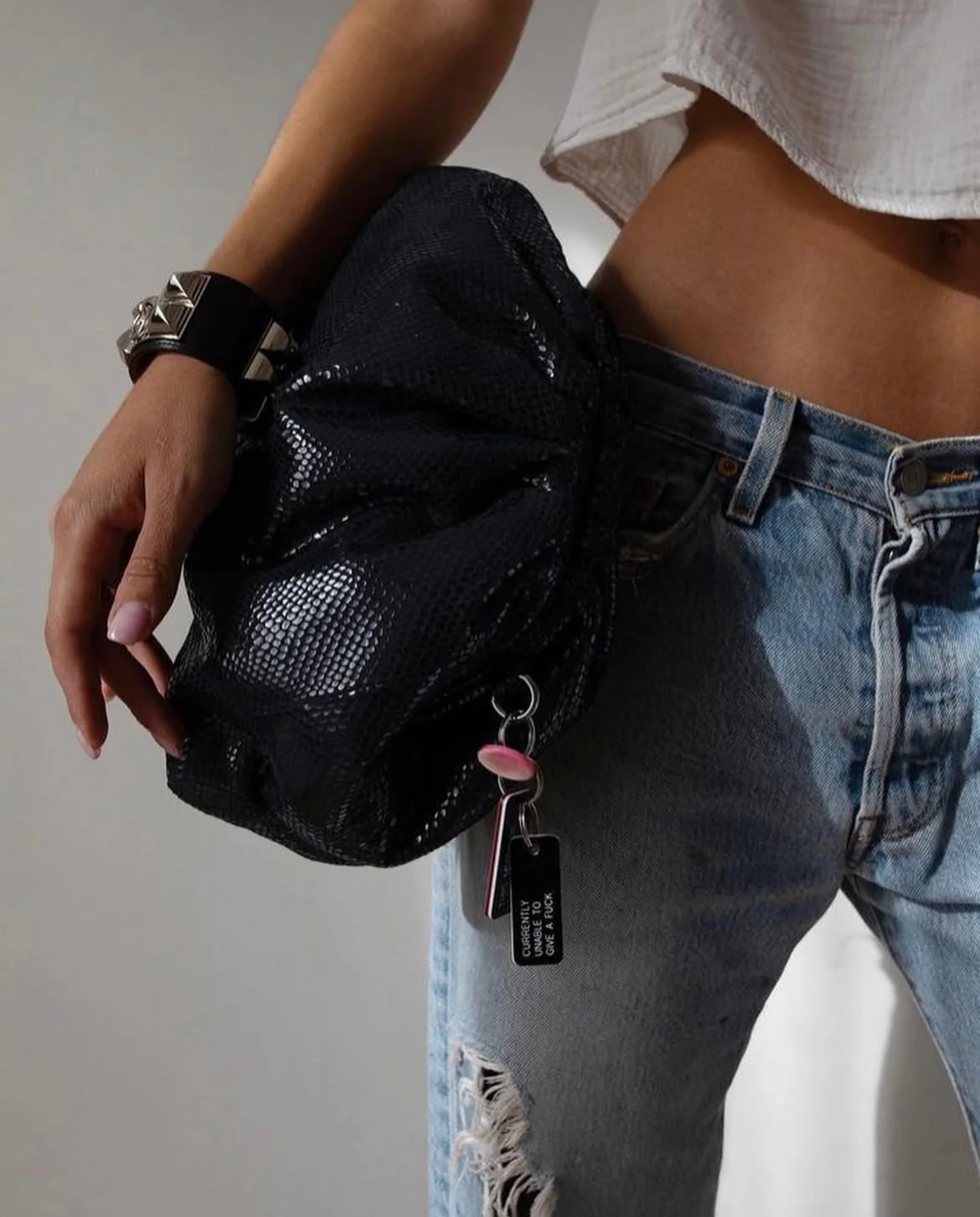 Pochette Cuir - Big Uniq Shiny - Black Glitter - Image 2
