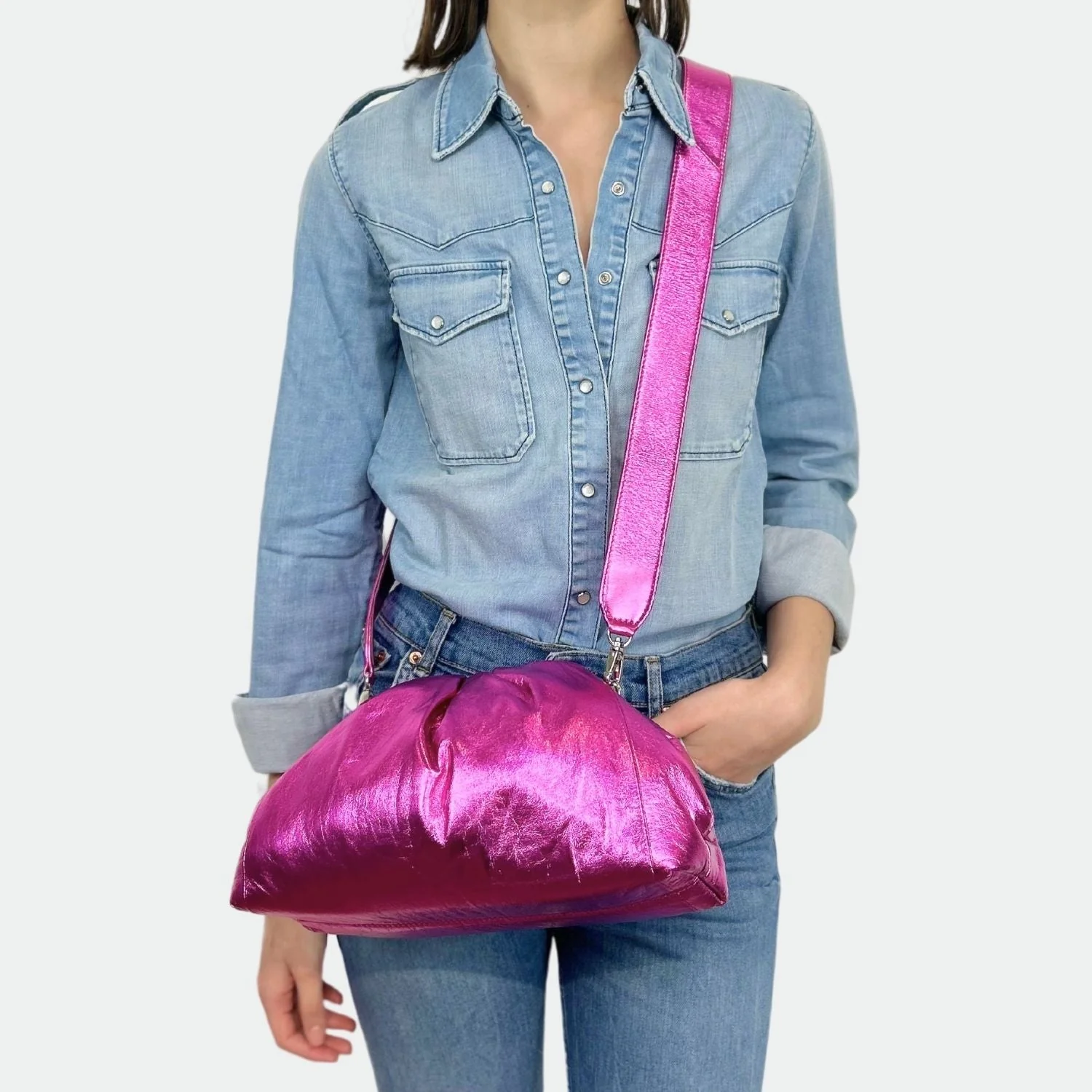 Pochette Cuir - Big Uniq Shiny - Pink - Image 5