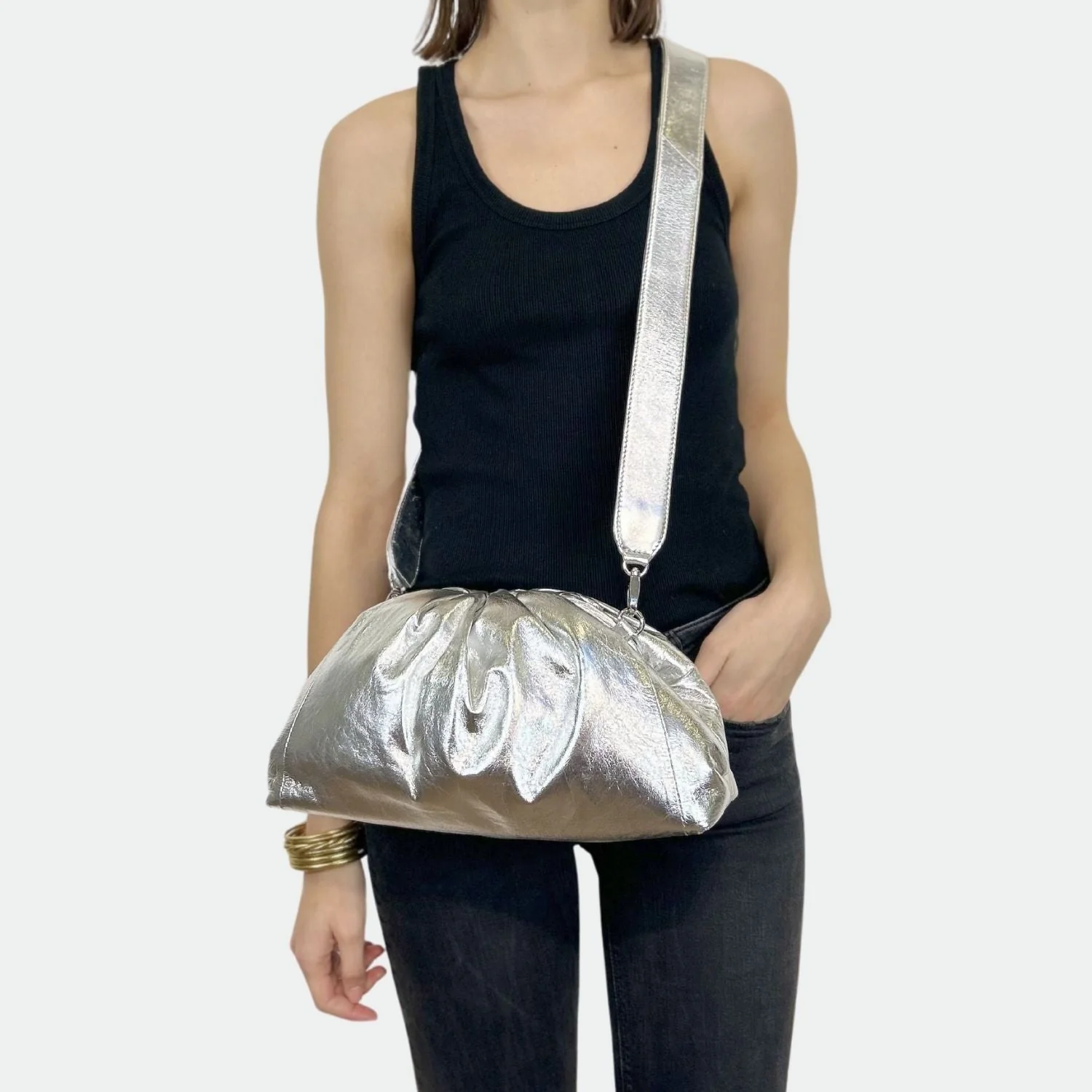 Pochette Cuir - Big Uniq Shiny - Silver - Image 5