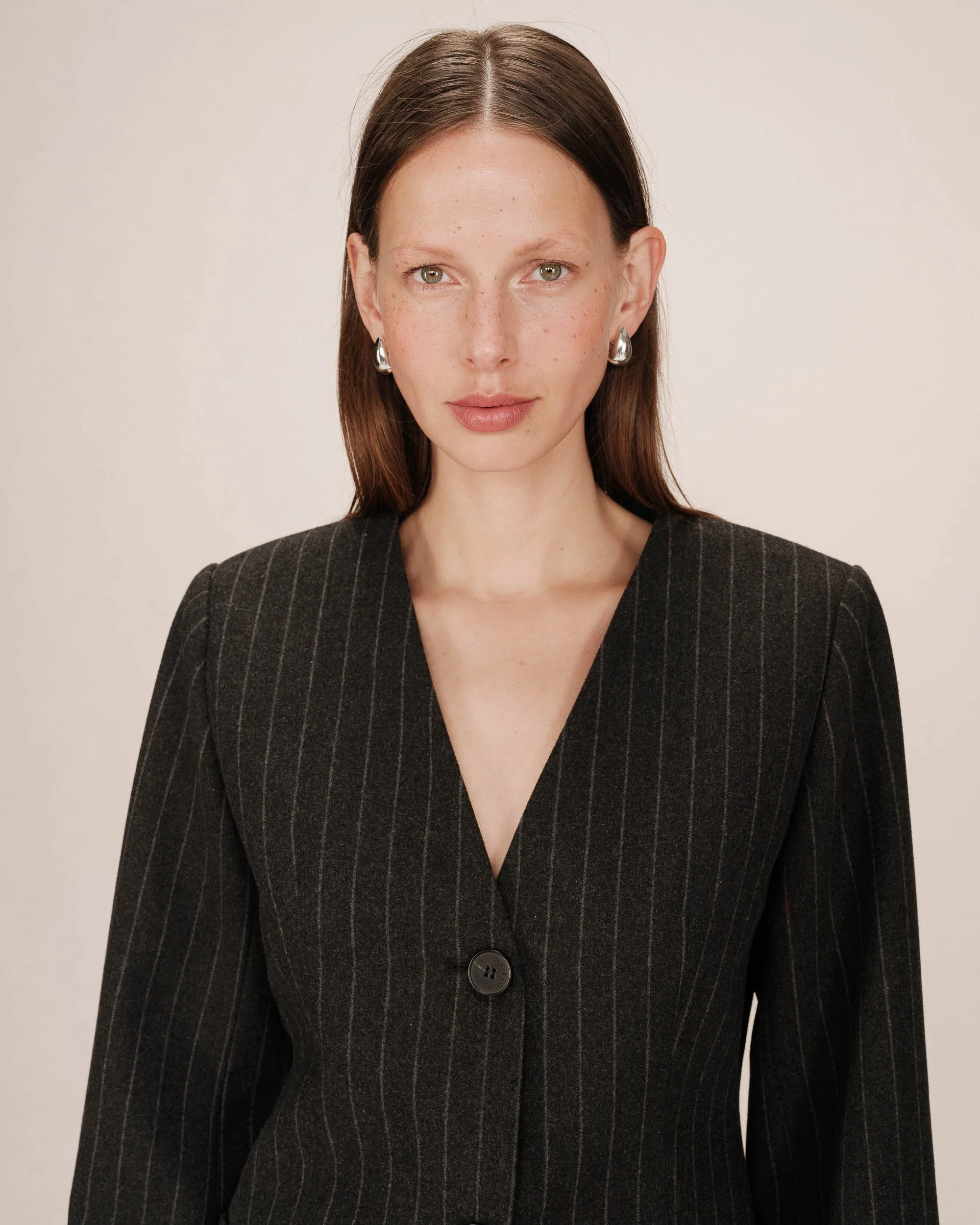 Blazer Cintre A Rayures Carbone Shain - Image 2