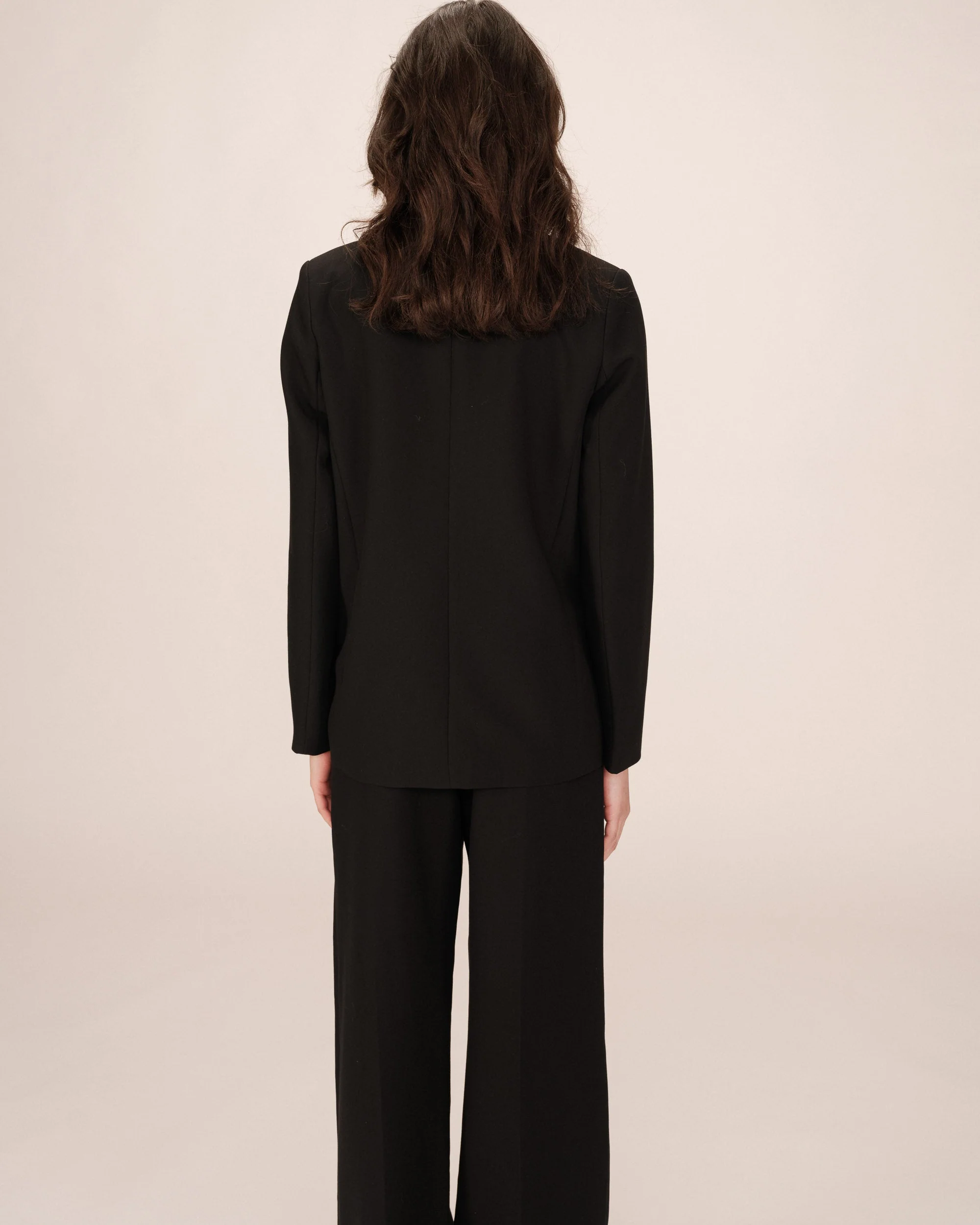Blazer Croise Droit Noir Sureau - Image 5