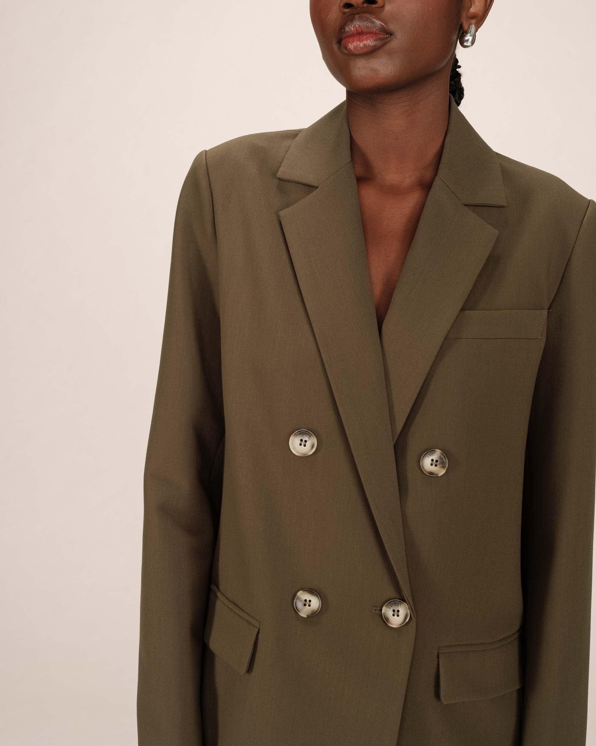 Blazer Croise Droit Vert Foret Sureau - Image 4