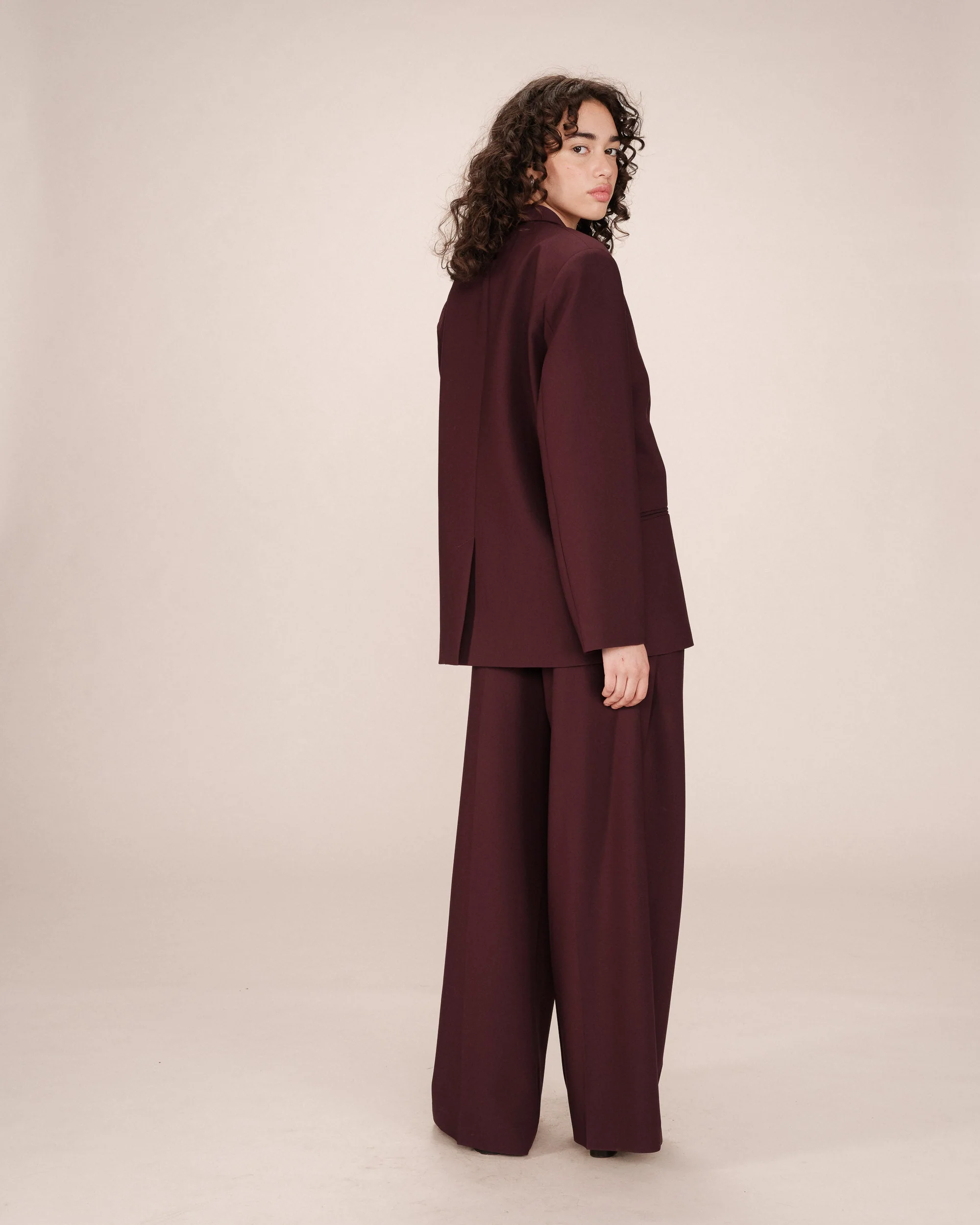 Blazer Large Droit Bordeaux Strong - Image 6