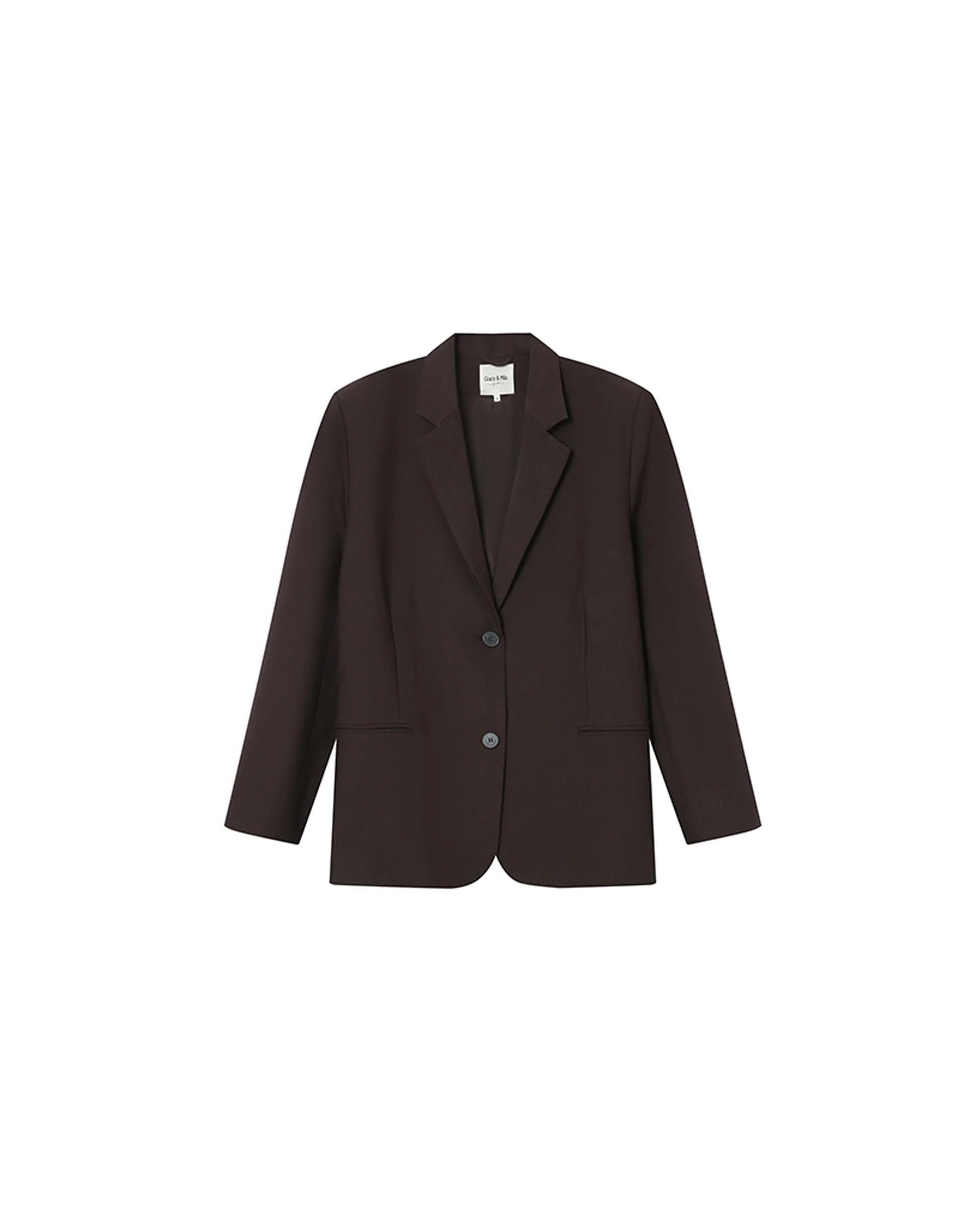 Blazer Large Droit Chocolat Strong - Image 7