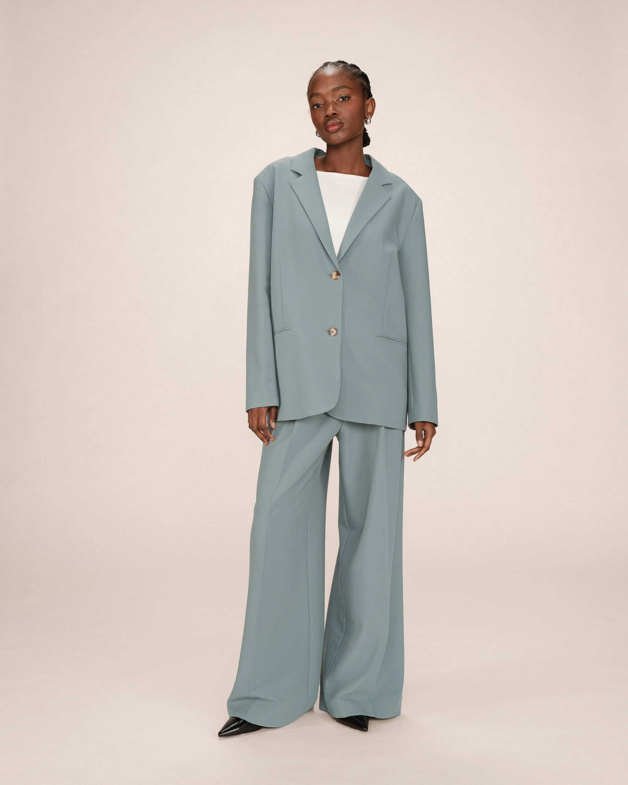 Blazer Large Droit Sauge Strong - Image 2