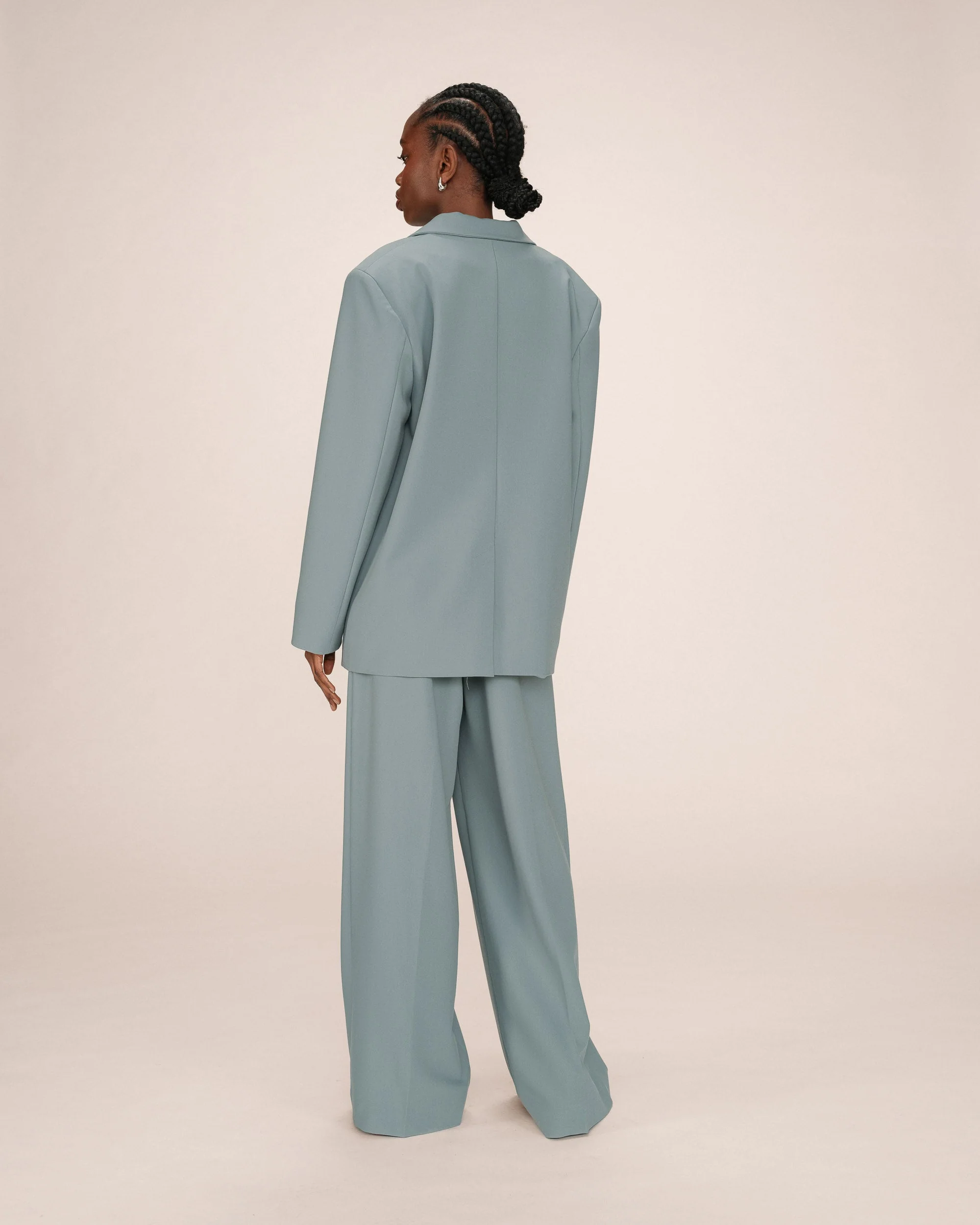 Blazer Large Droit Sauge Strong - Image 5