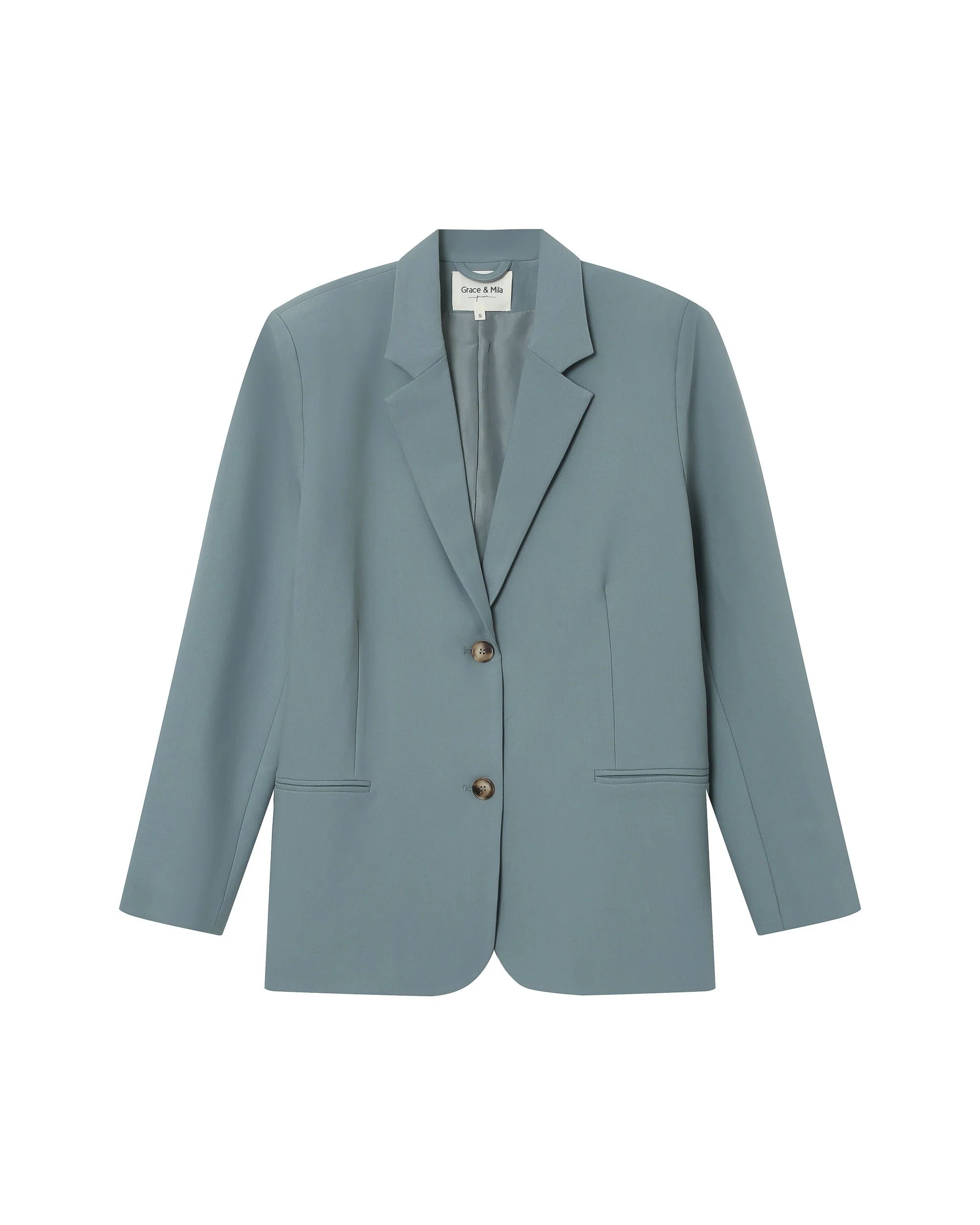 Blazer Large Droit Sauge Strong - Image 6