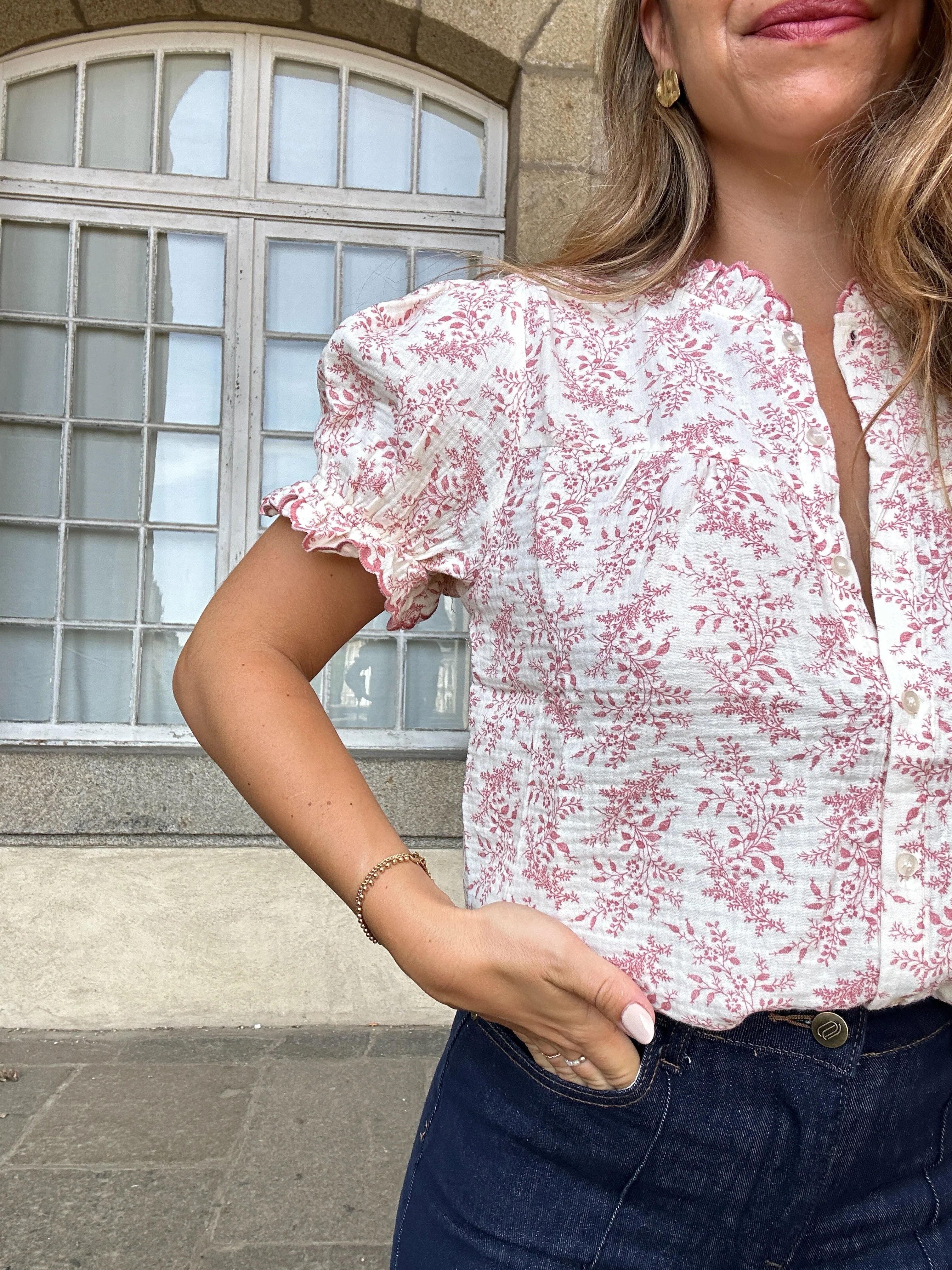 Blouse À Manches Courtes Mila Rose - Image 2