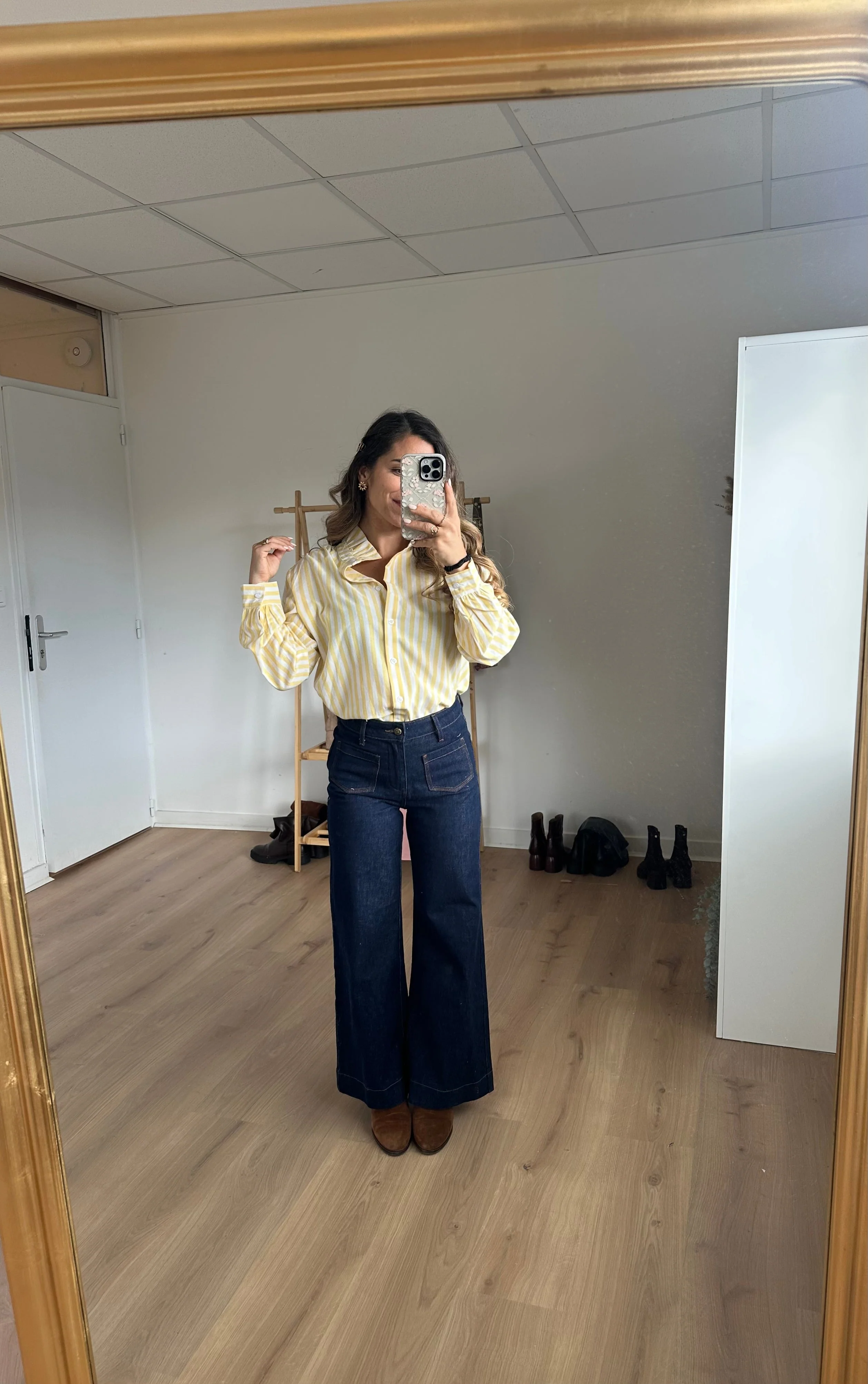 Blouse À Rayures Colette Jaune - Image 3