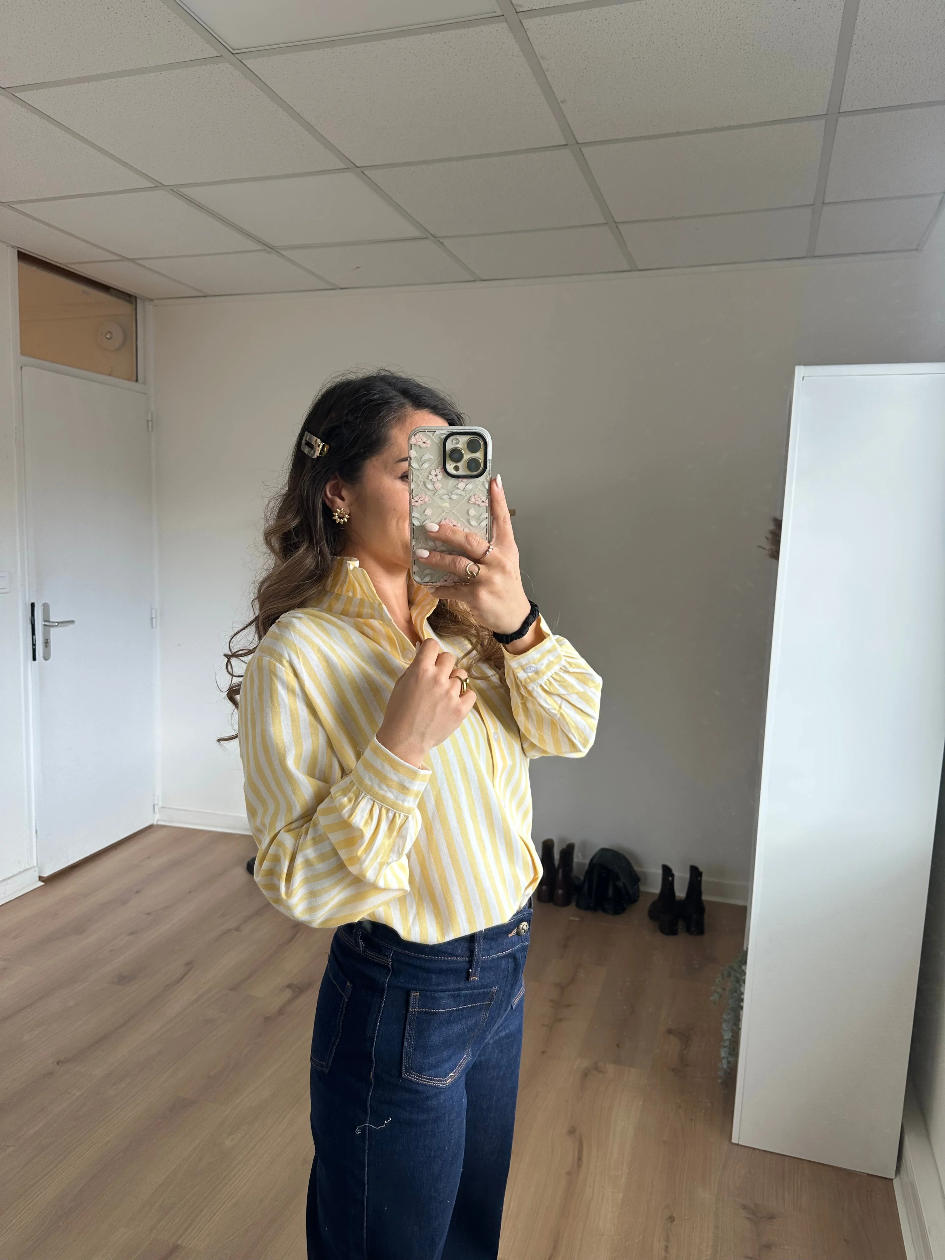 Blouse À Rayures Colette Jaune - Image 4