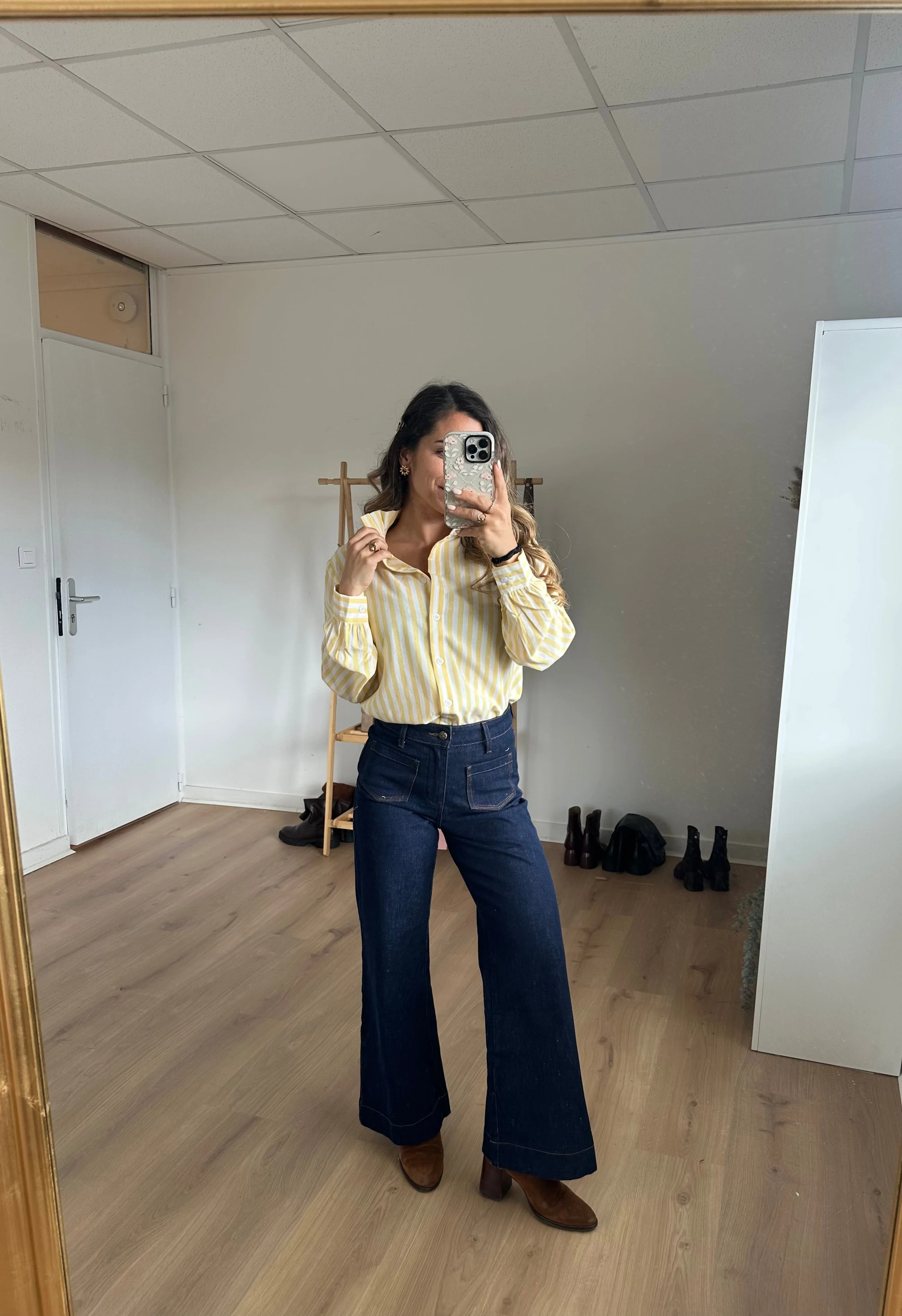 Blouse À Rayures Colette Jaune - Image 6