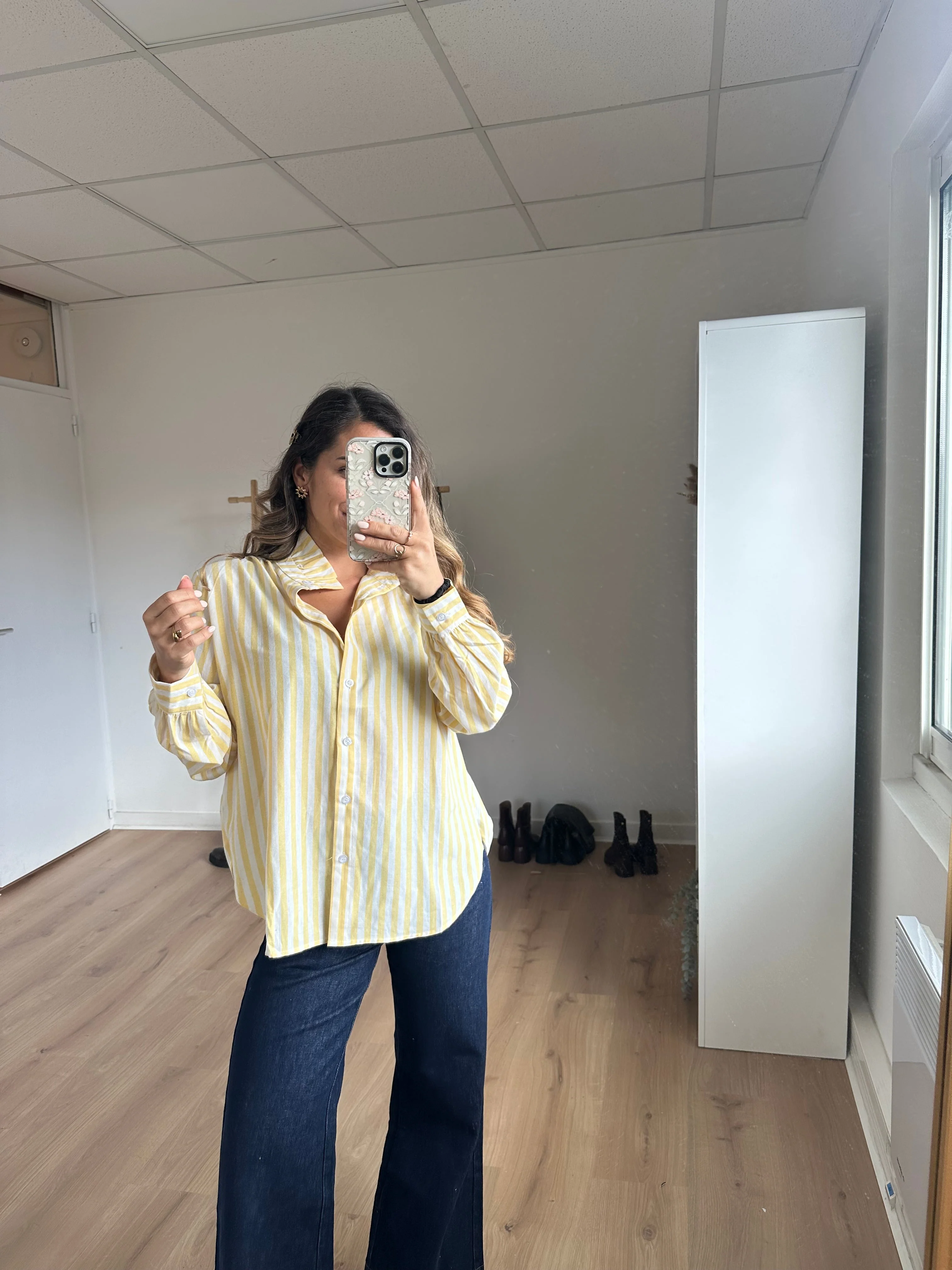 Blouse À Rayures Colette Jaune - Image 8
