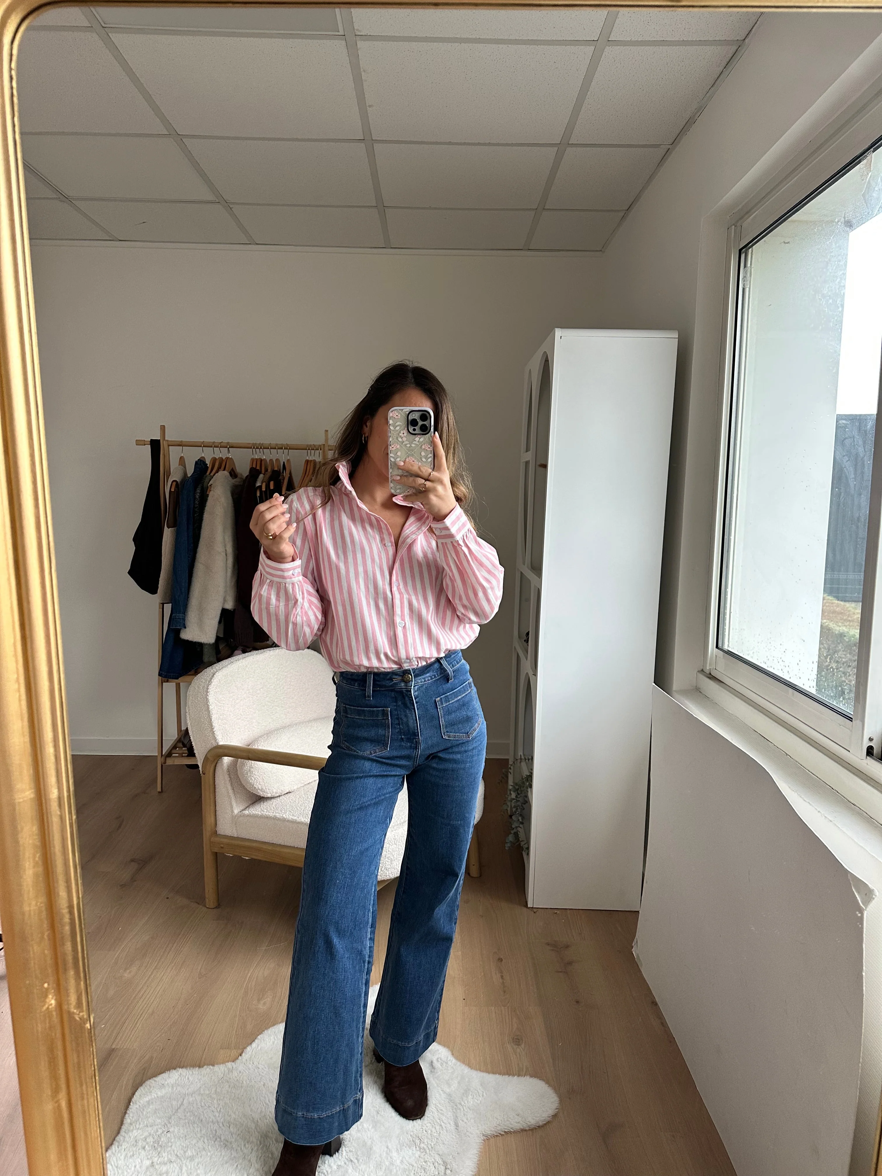 Blouse À Rayures Colette Roses Et Blanches - Image 3