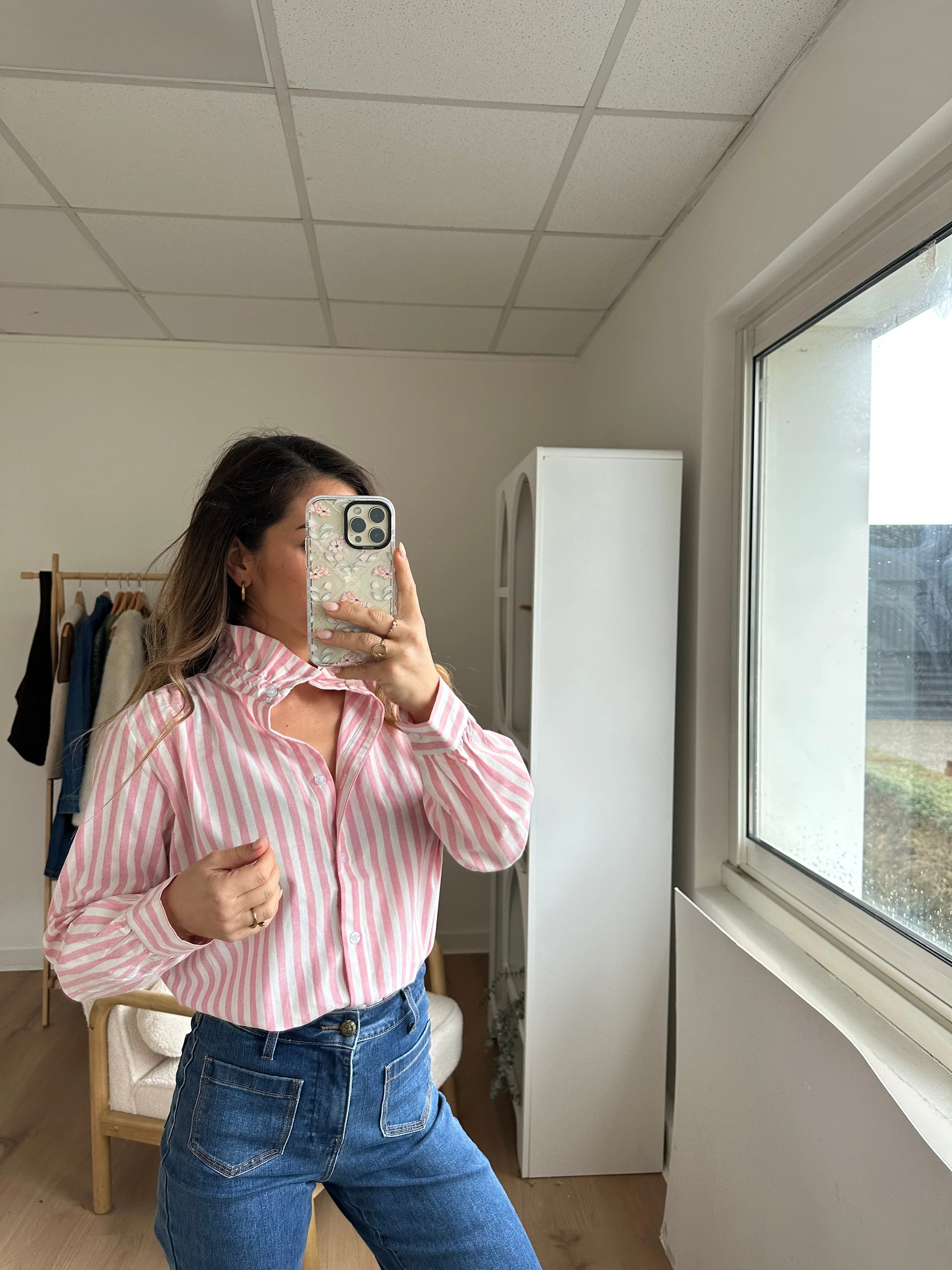 Blouse À Rayures Colette Roses Et Blanches - Image 6