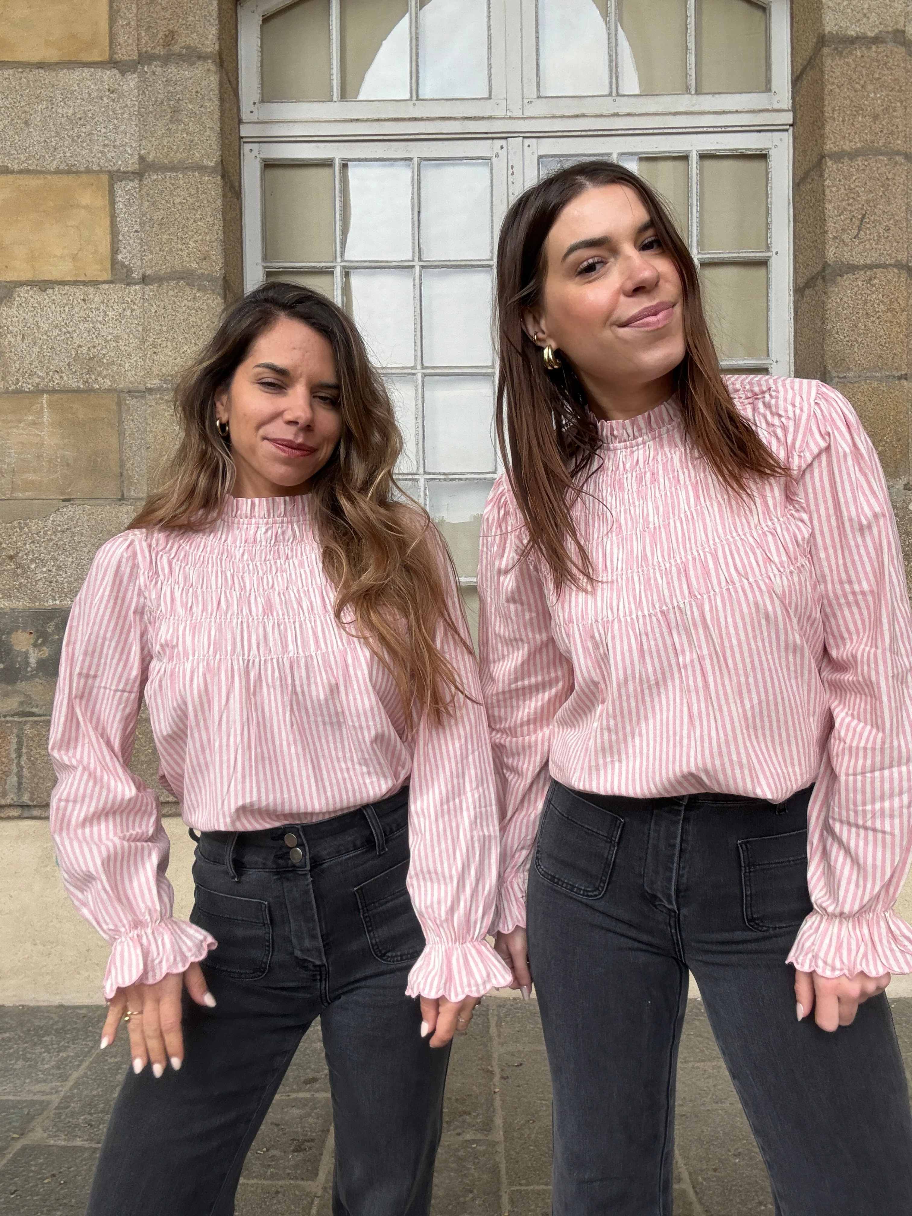 Blouse À Rayures Smockée Rose Chloé - Image 23