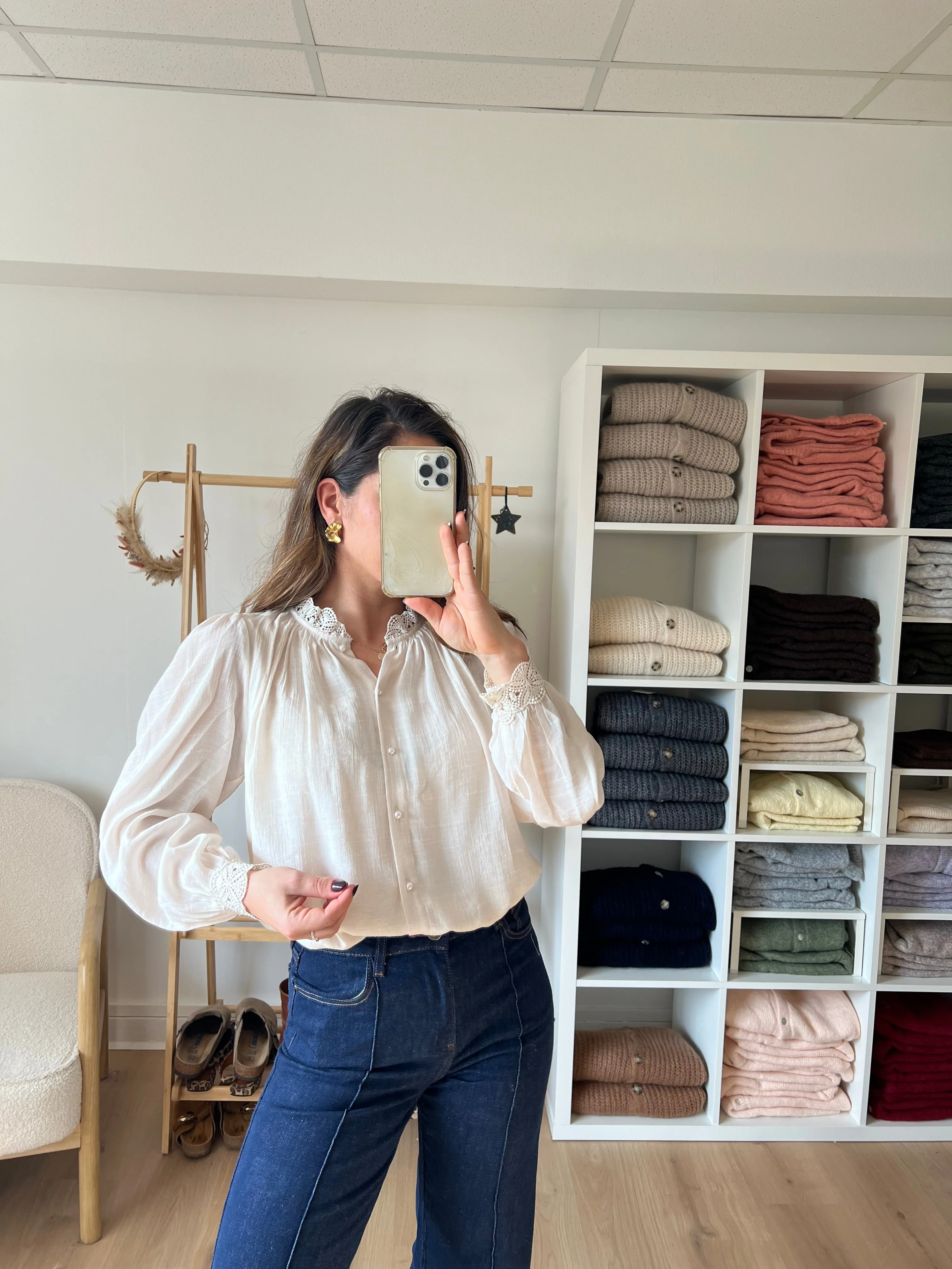 Blouse Écrue Brodée Maïwenn - Image 2