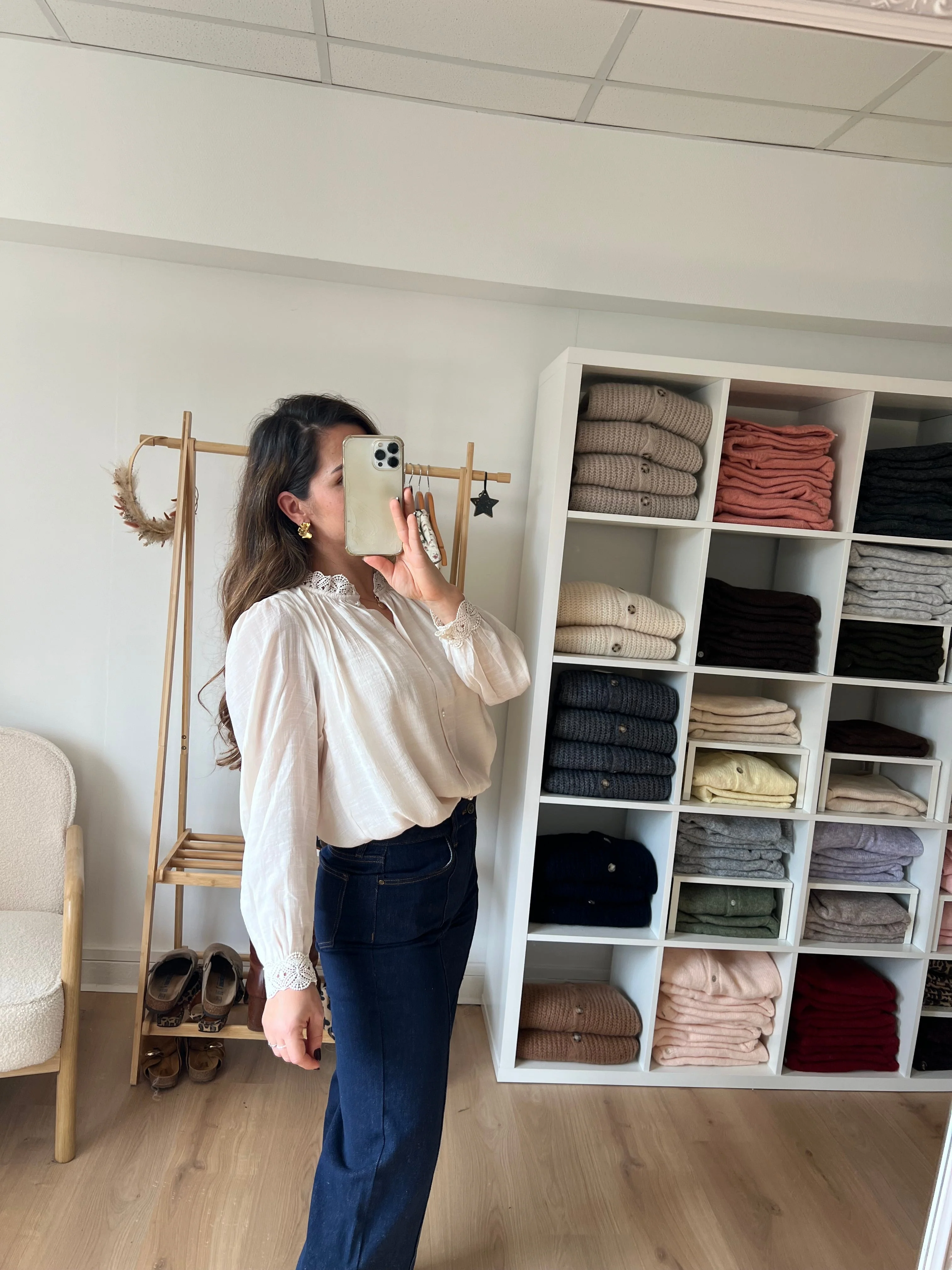 Blouse Écrue Brodée Maïwenn - Image 4