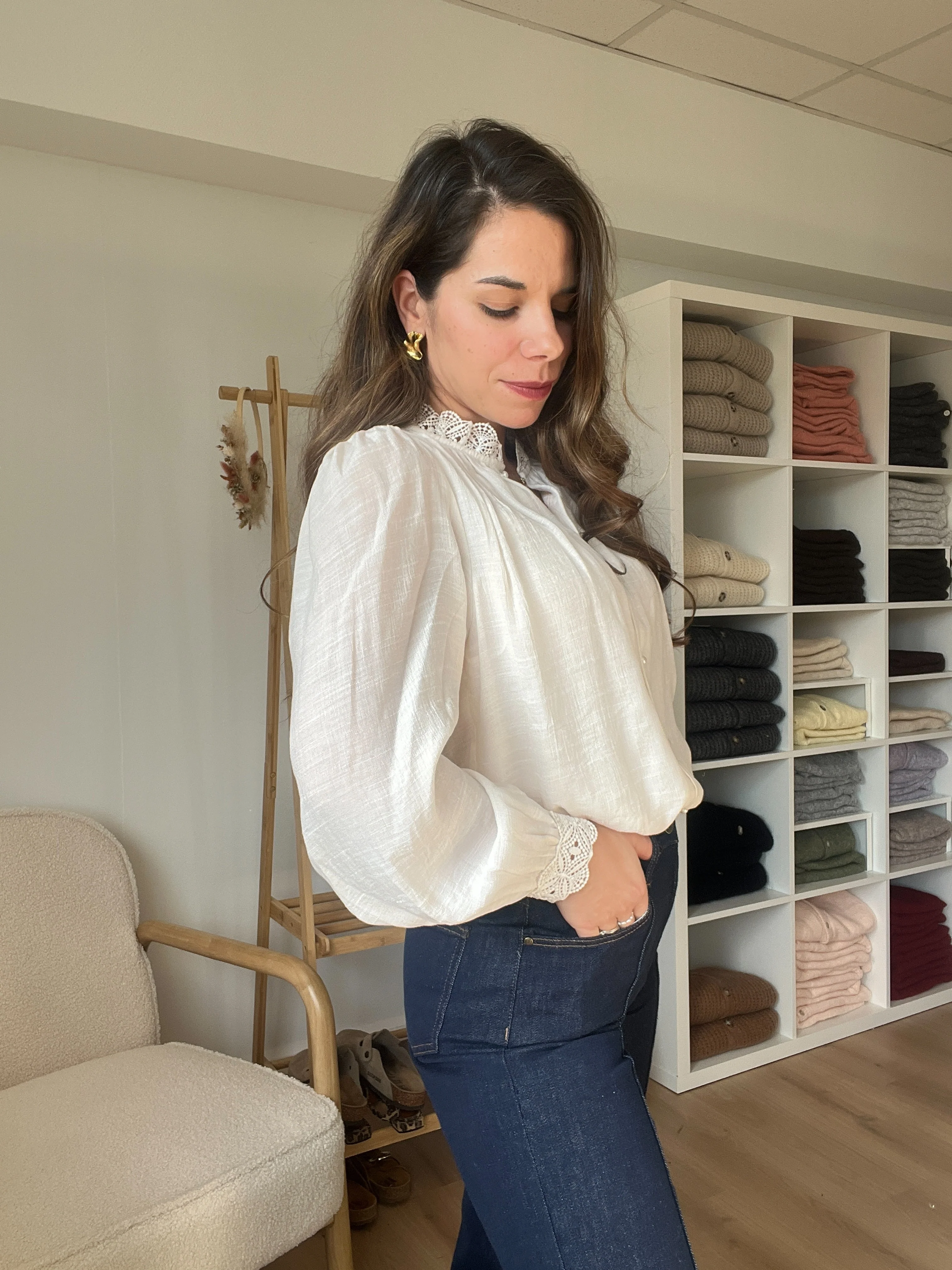 Blouse Écrue Brodée Maïwenn - Image 7