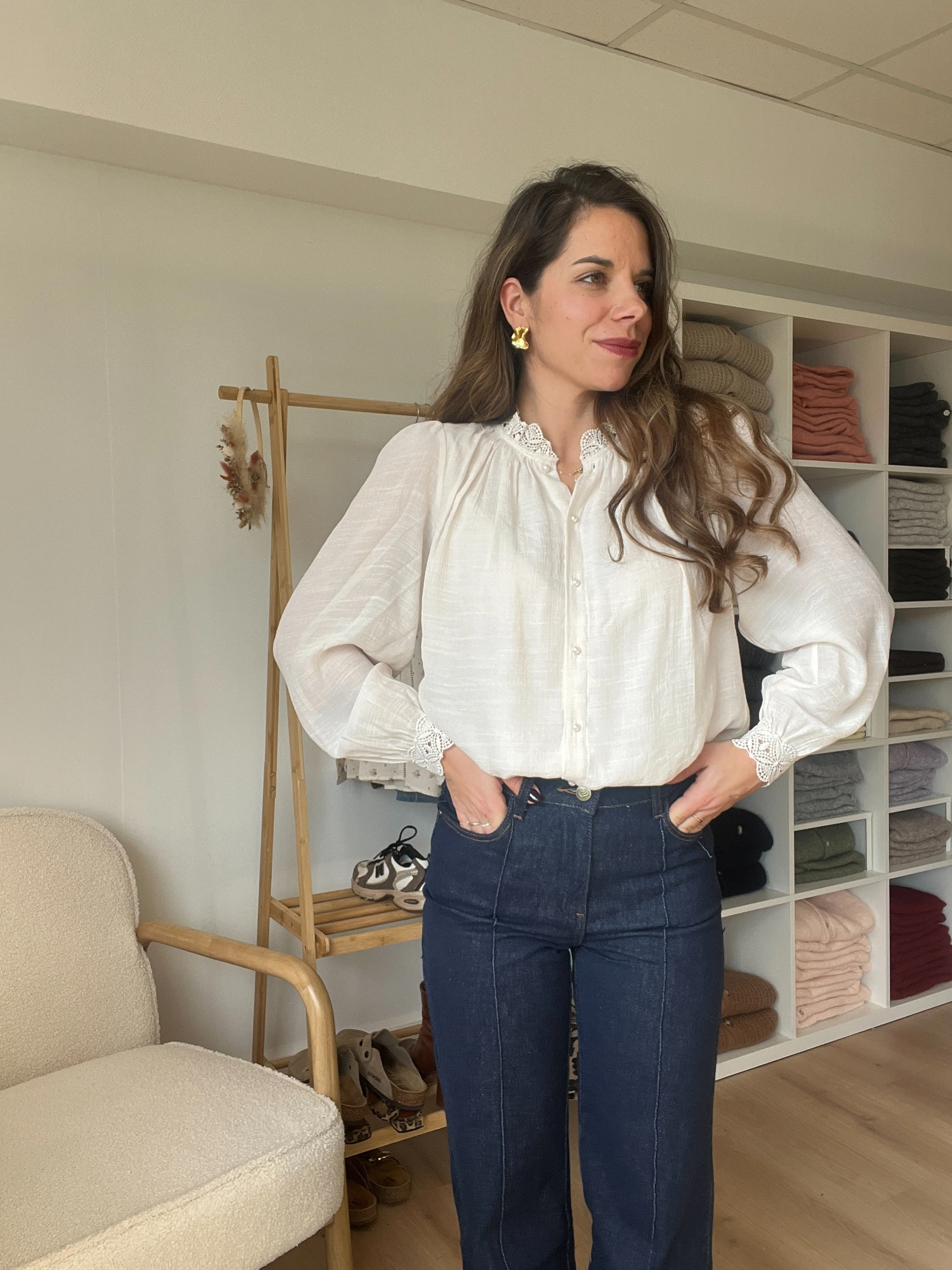 Blouse Écrue Brodée Maïwenn - Image 9