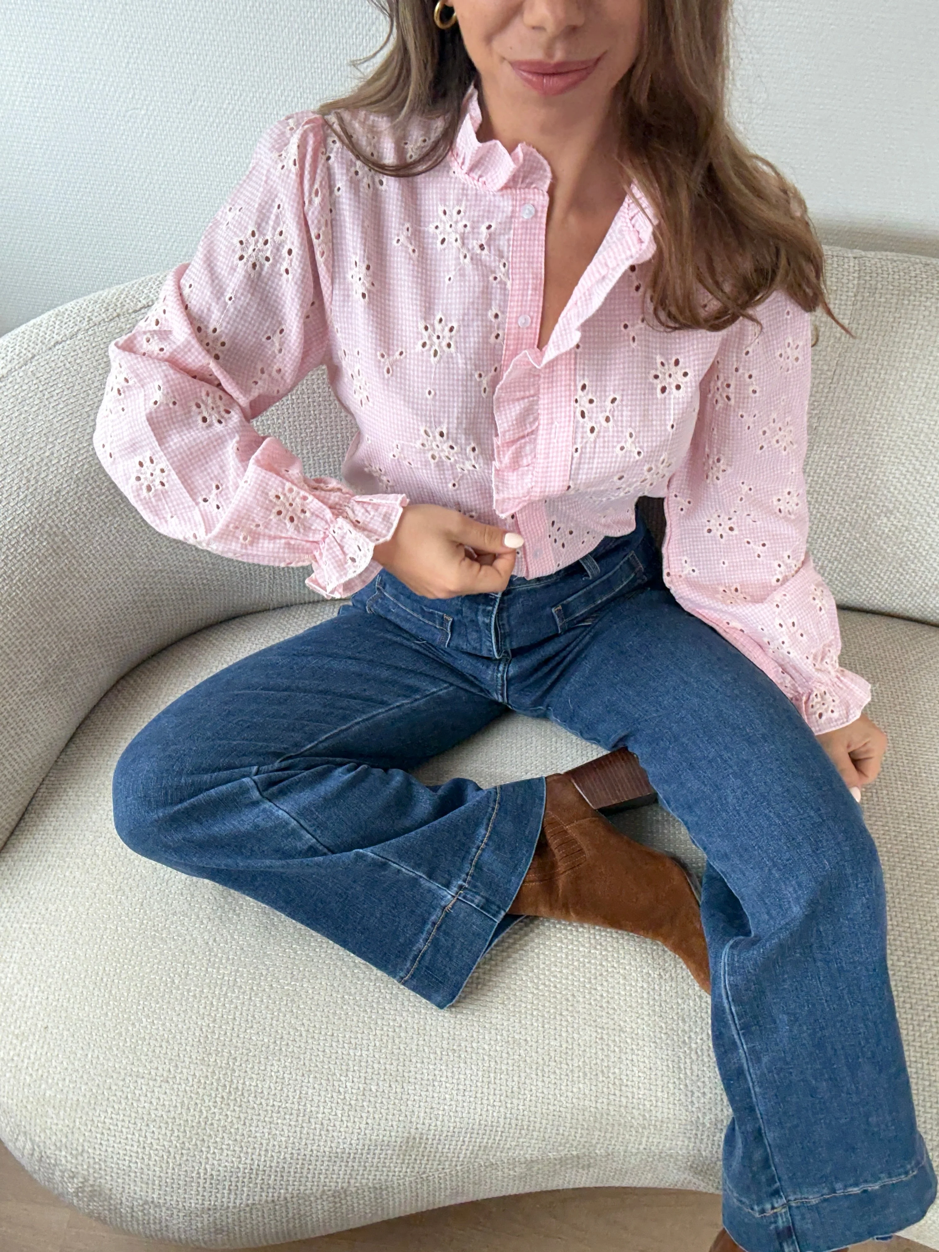 Blouse Brodée Baby Pink Apolline - Image 11