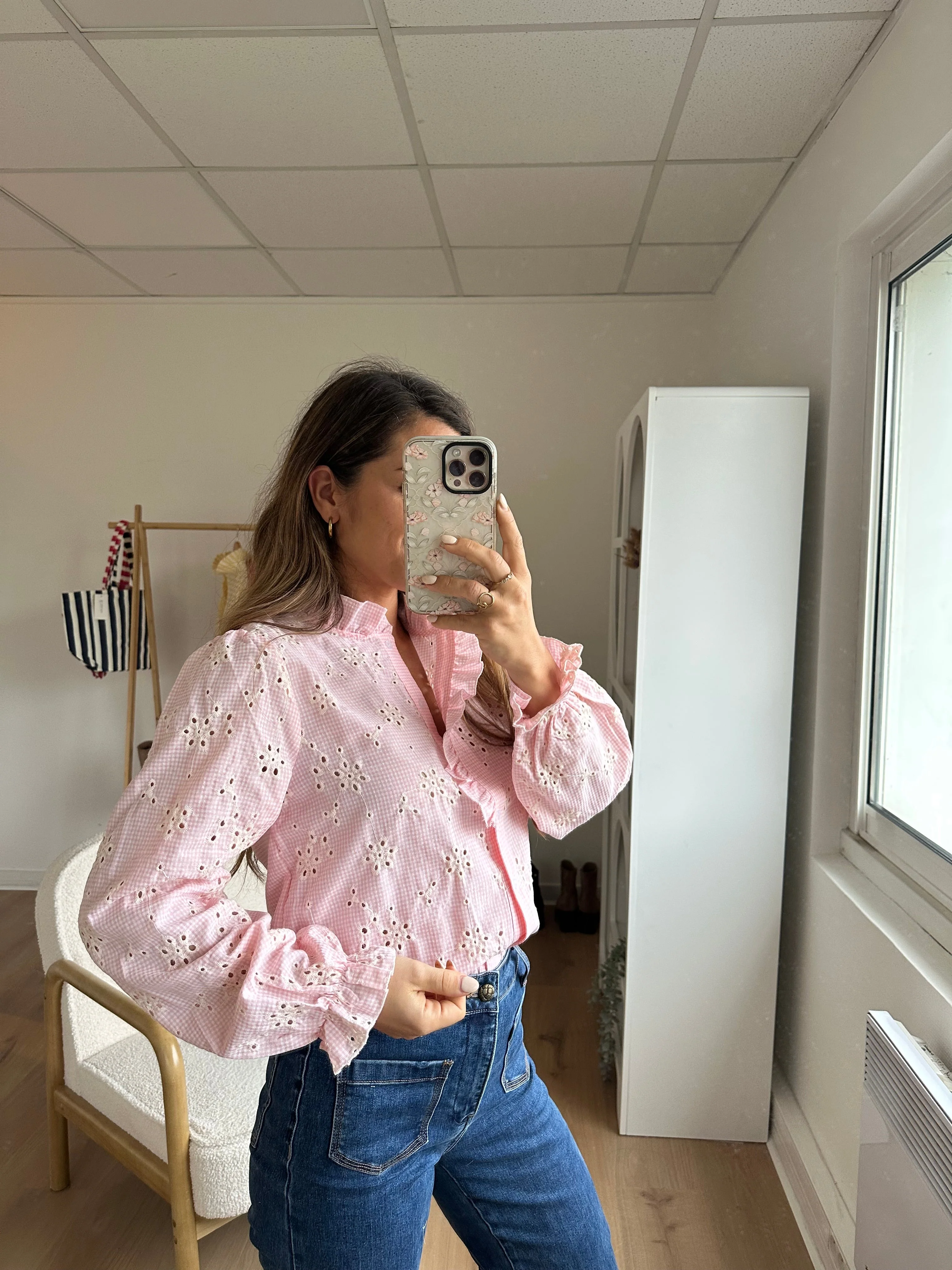 Blouse Brodée Baby Pink Apolline - Image 14