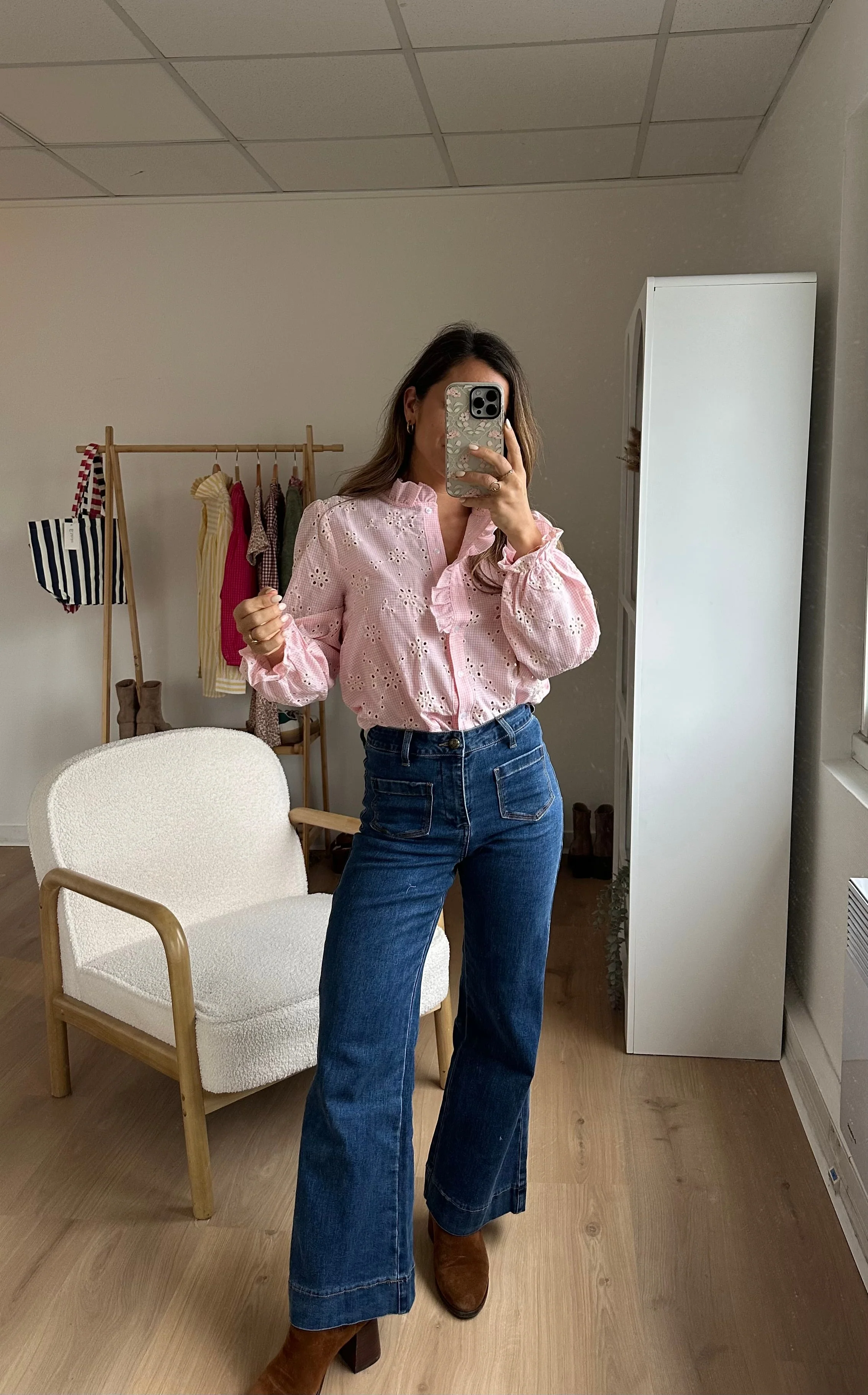 Blouse Brodée Baby Pink Apolline - Image 15