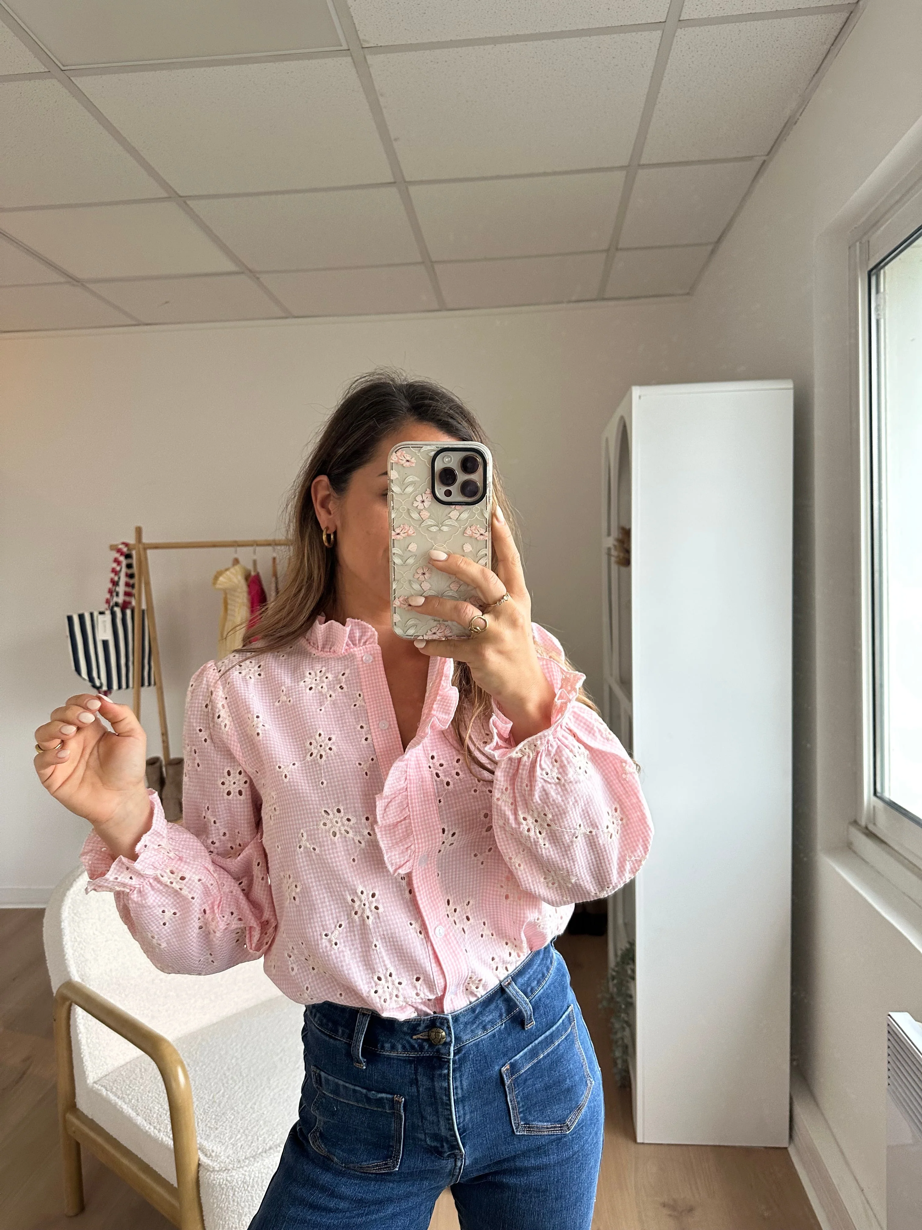Blouse Brodée Baby Pink Apolline - Image 16