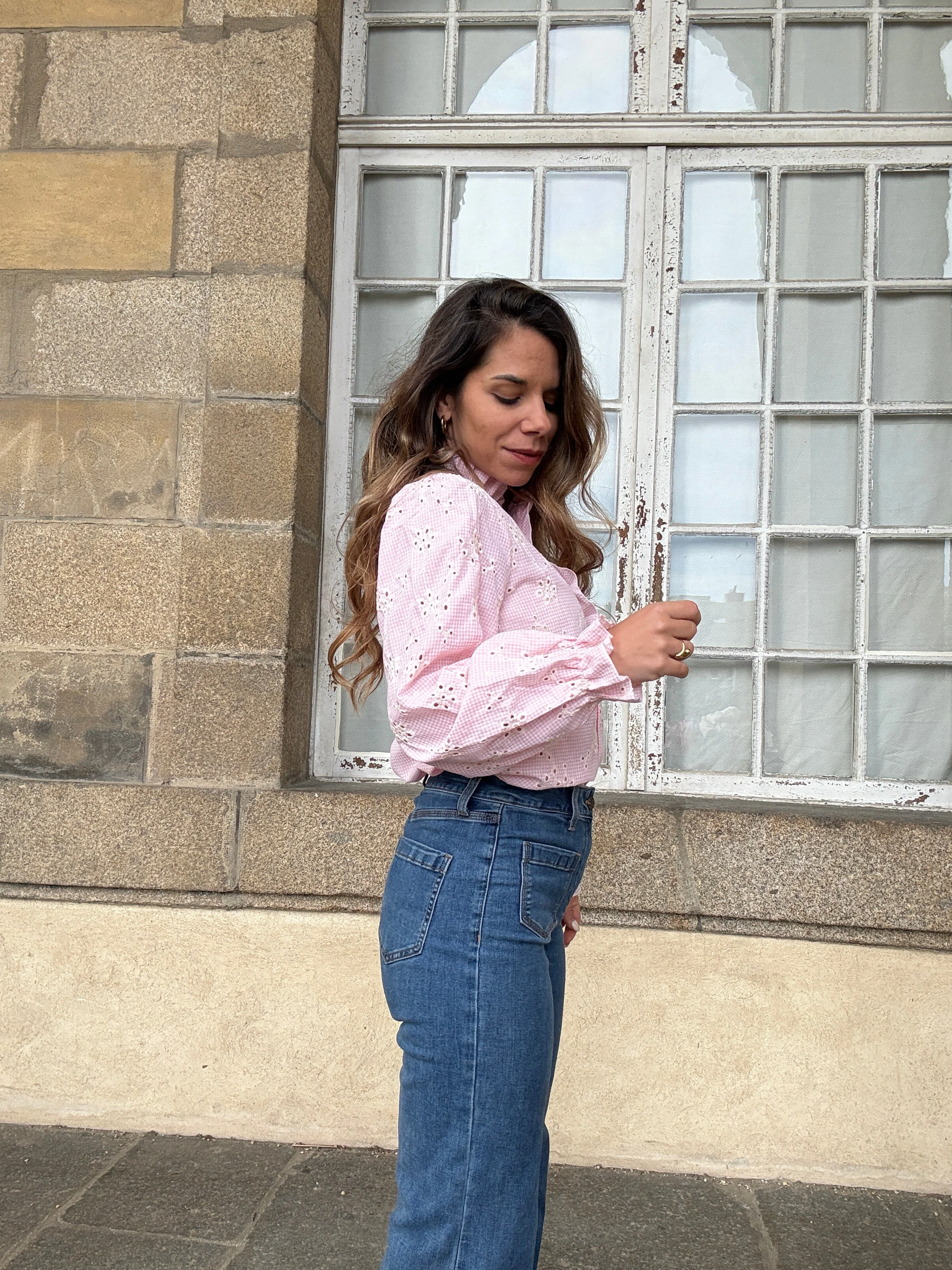 Blouse Brodée Baby Pink Apolline - Image 6