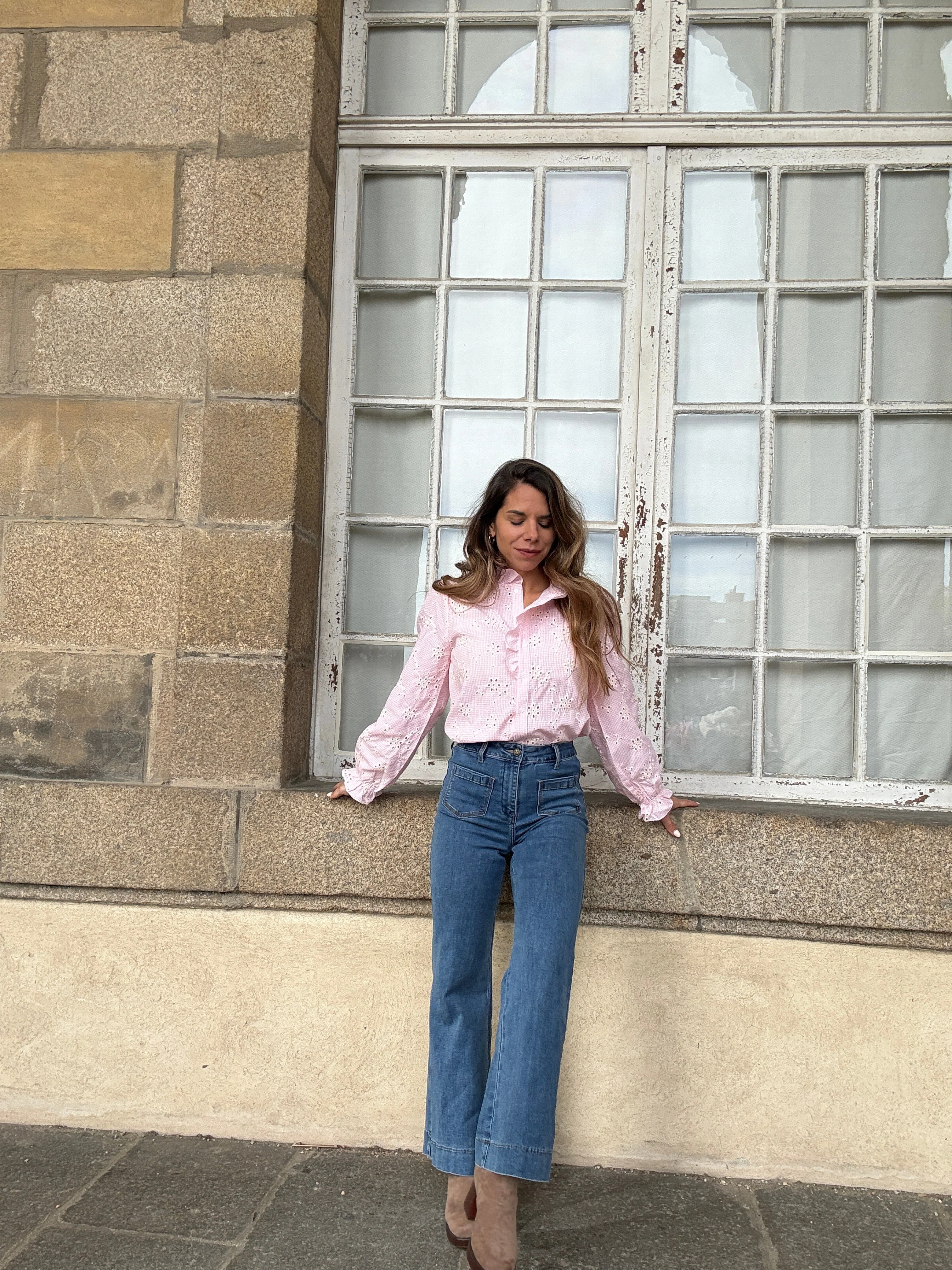 Blouse Brodée Baby Pink Apolline - Image 7