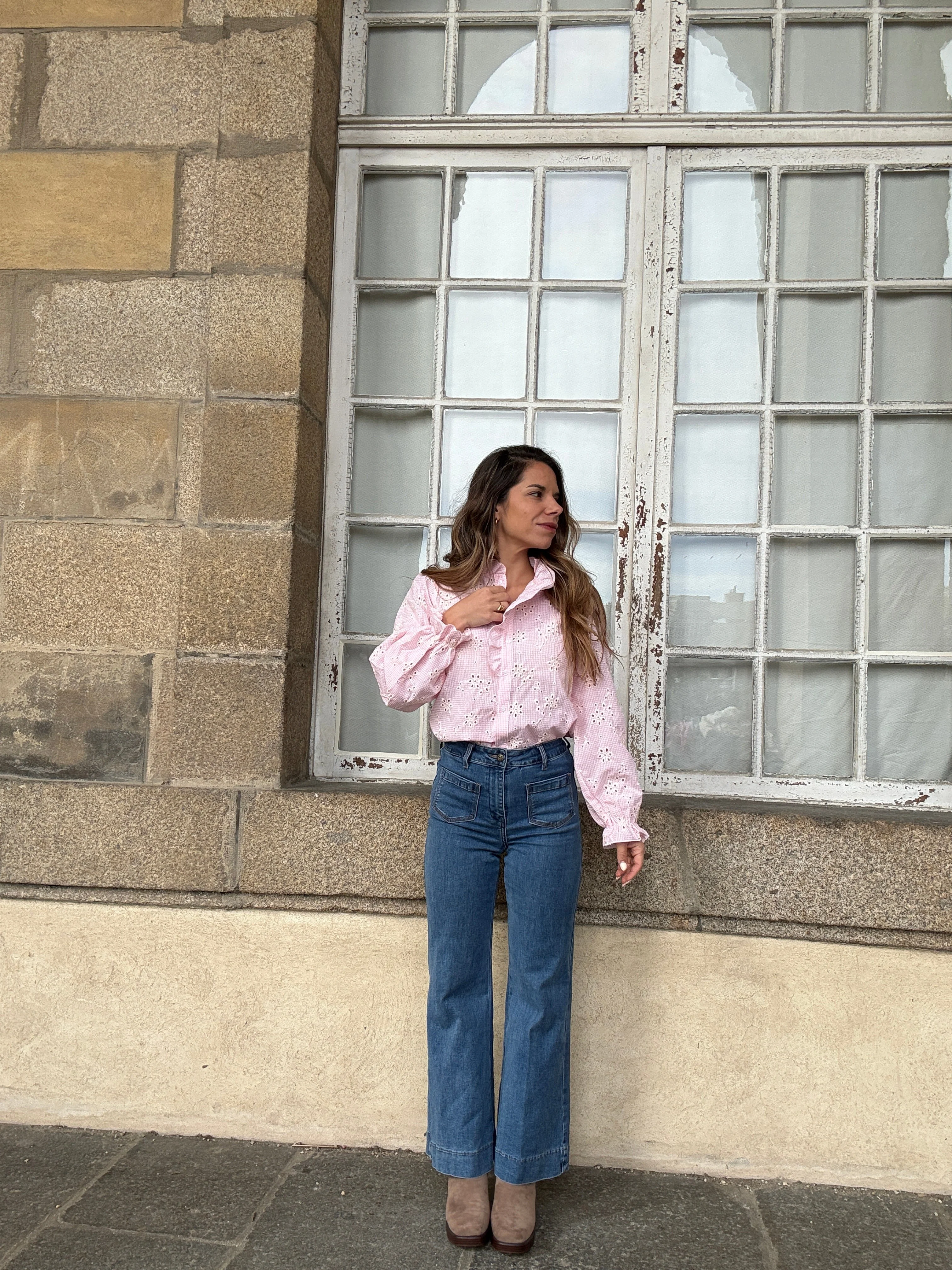 Blouse Brodée Baby Pink Apolline - Image 8