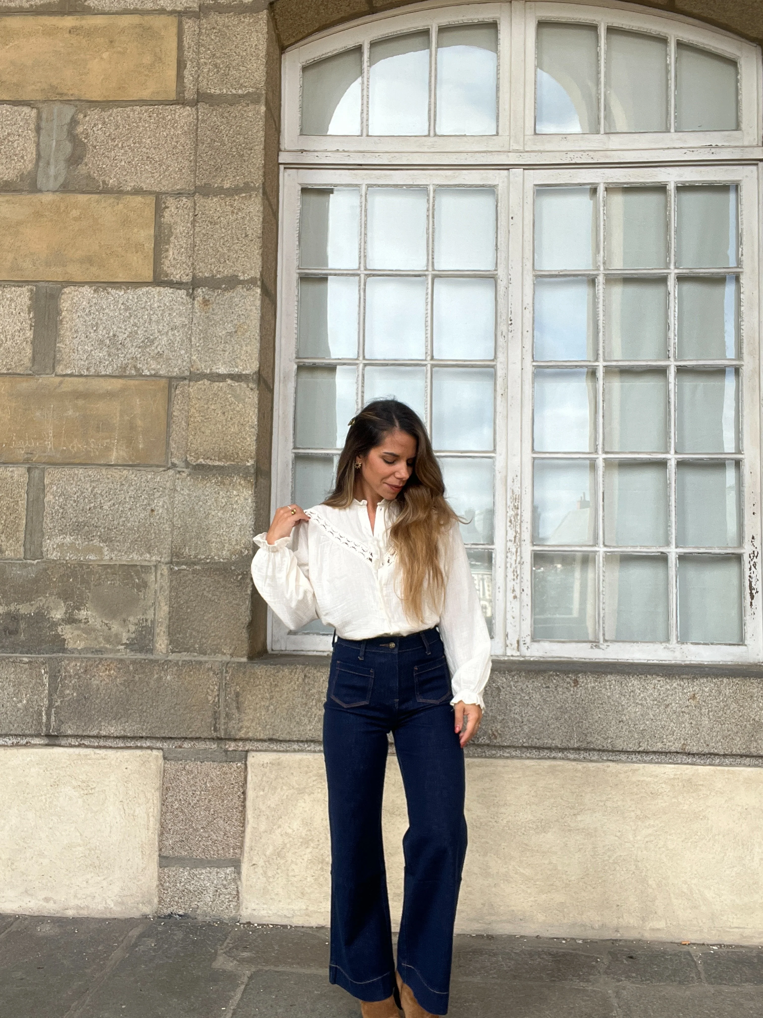 Blouse Brodée Écrue Angèle - Image 8
