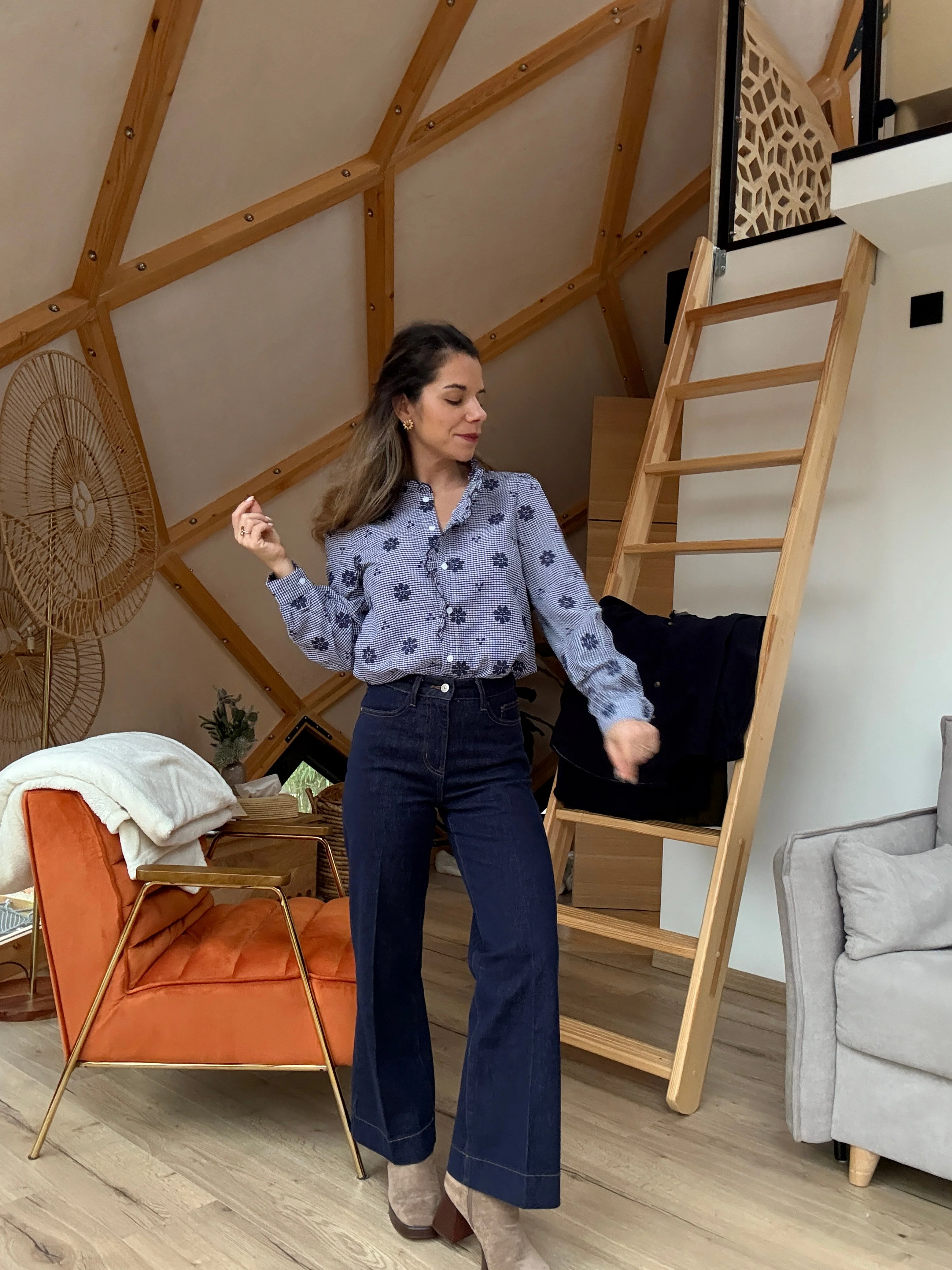 Blouse Brodée Marine Elsa - Image 7