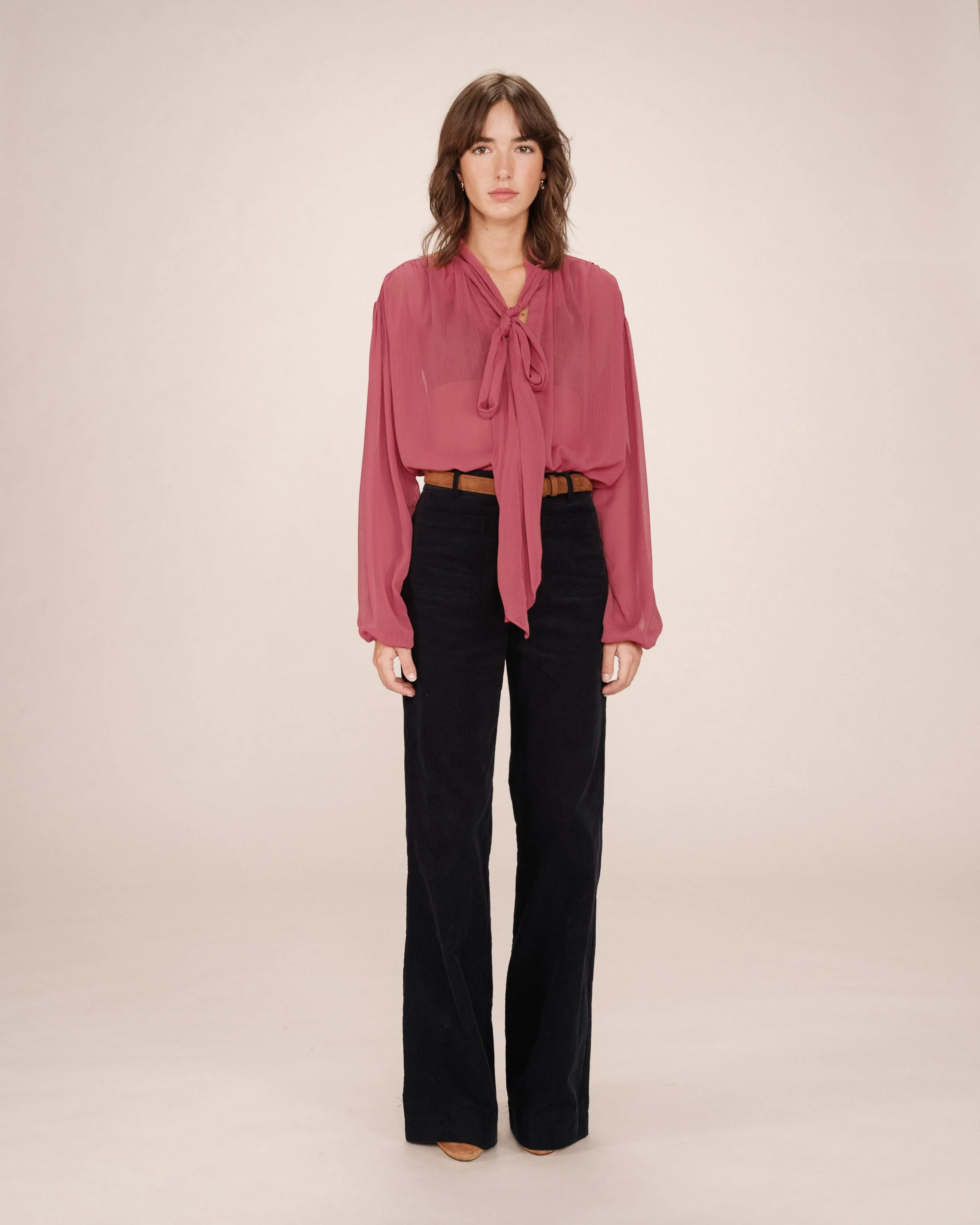 Blouse Col Lavallière Blush Splendide - Image 3