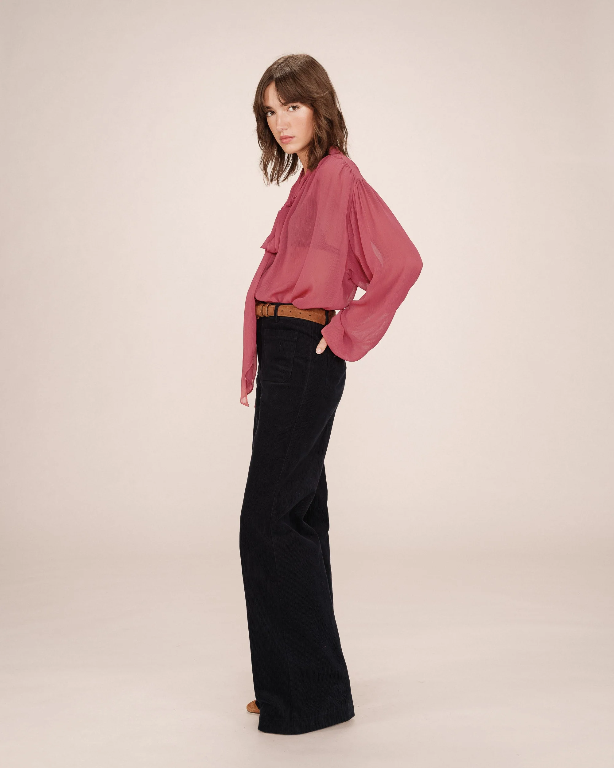 Blouse Col Lavallière Blush Splendide - Image 5